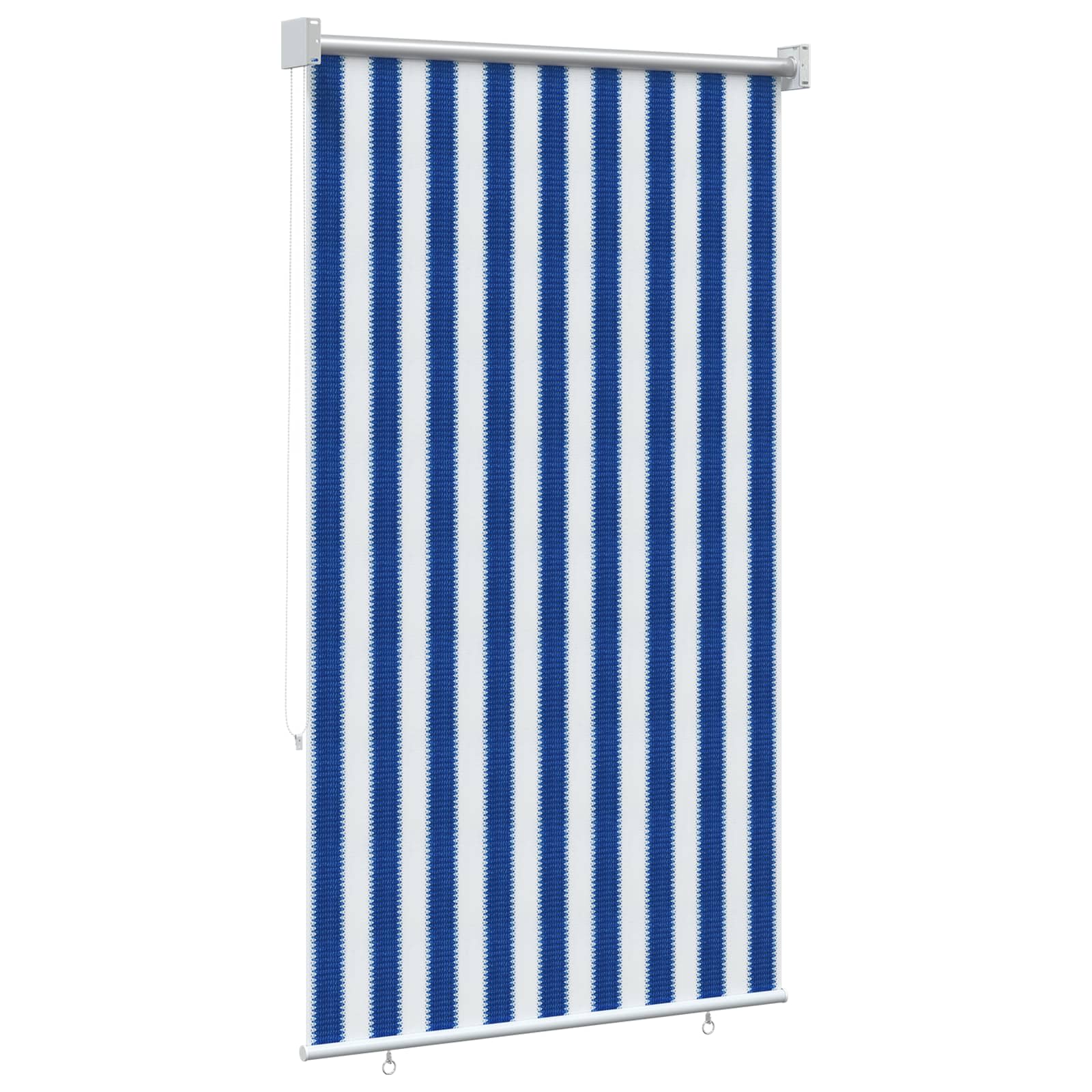Buitenrolgordijn 90% UV-blok Blauw en Witte Streep 80 x 140 cm is nu te koop bij PeponiXL, paradijselijk wonen!
