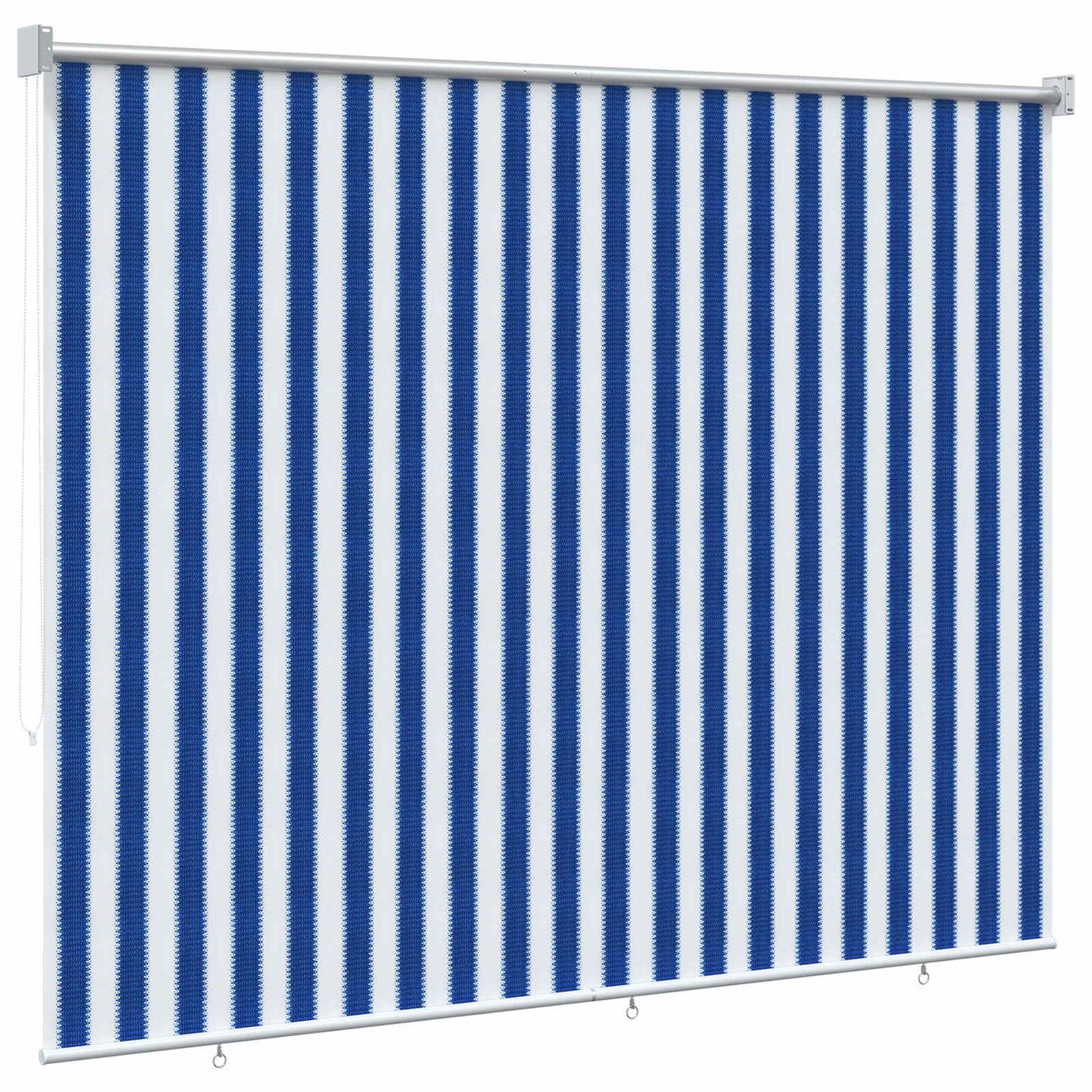 Buitenrolgordijn 90% UV-blok Blauw en Witte Streep 140 x 140 cm is nu te koop bij PeponiXL, paradijselijk wonen!