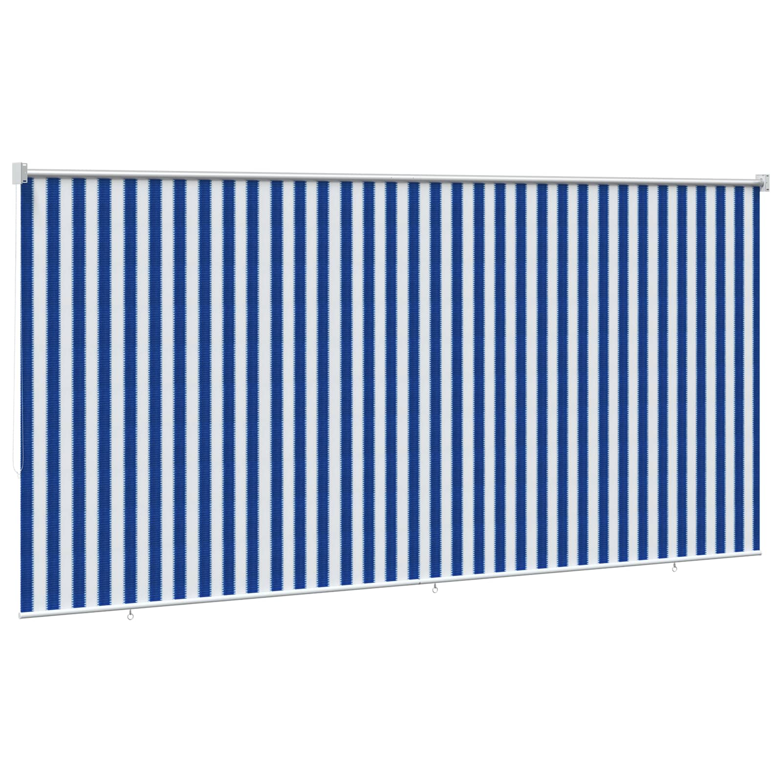 Buitenrolgordijn 90% UV-blok Blauw en Witte Streep 400 x 230 cm is nu te koop bij PeponiXL, paradijselijk wonen!
