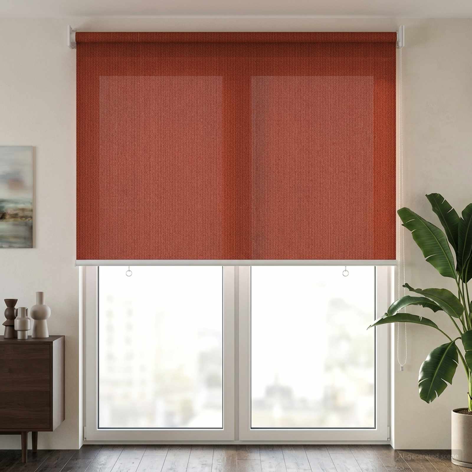 Buitenrolgordijn 90% UV-blok Terracotta 100 x 230 cm HDPE is nu te koop bij PeponiXL, paradijselijk wonen!