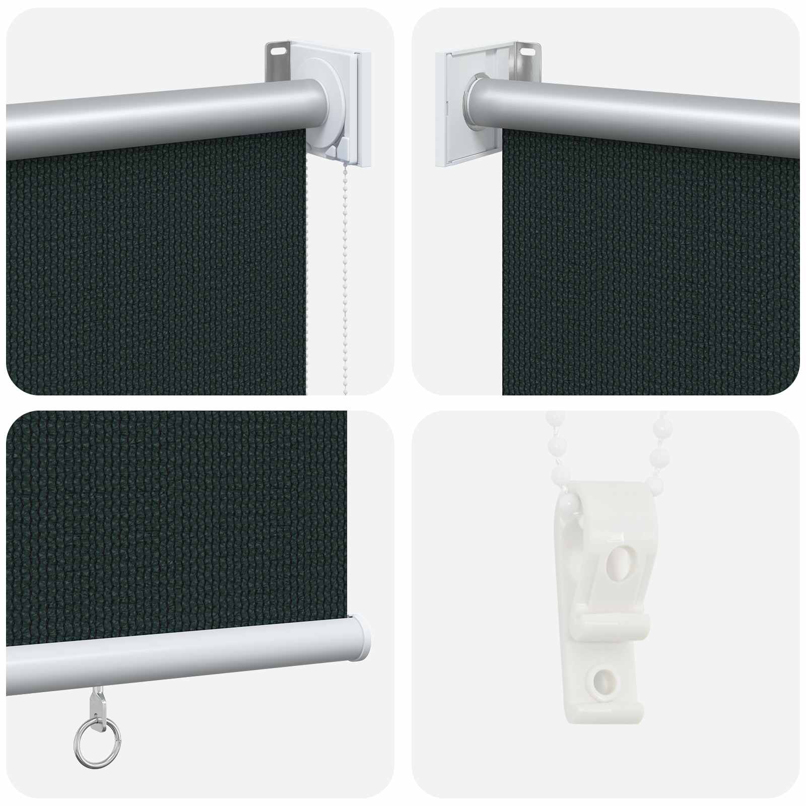 Buitenrolgordijn 90% UV-blok Donkergroen 350 x 140 cm HDPE is nu te koop bij PeponiXL, paradijselijk wonen!
