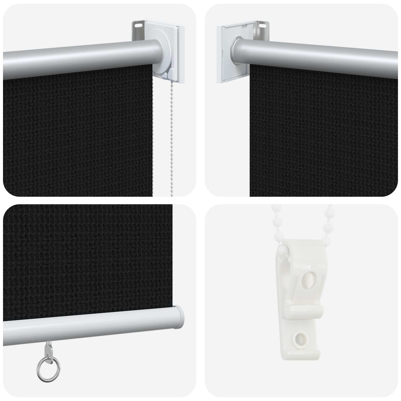 Buitenrolgordijn 90% UV-blok Zwart 80 x 140 cm HDPE is nu te koop bij PeponiXL, paradijselijk wonen!