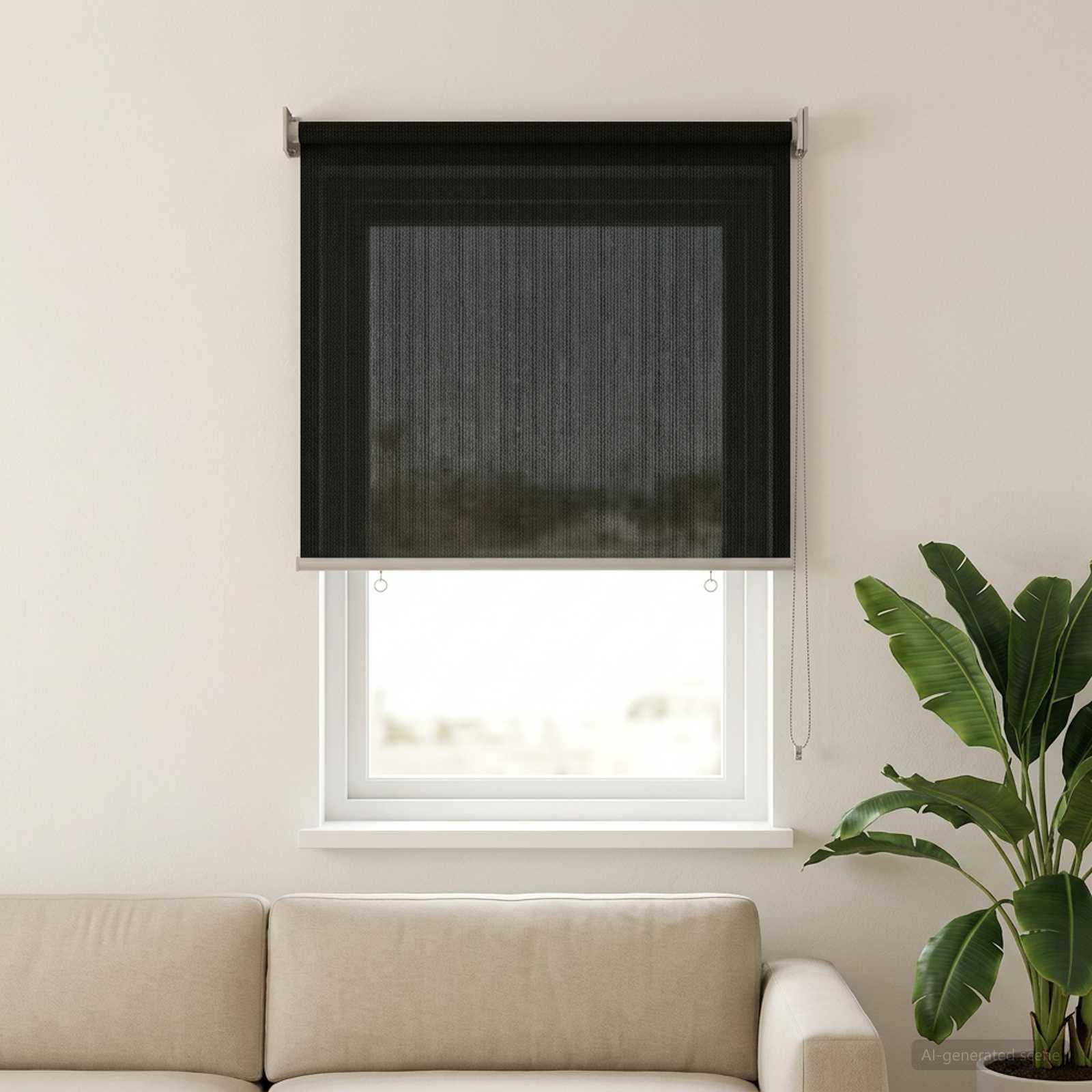 Buitenrolgordijn 90% UV-blok Zwart 80 x 140 cm HDPE is nu te koop bij PeponiXL, paradijselijk wonen!