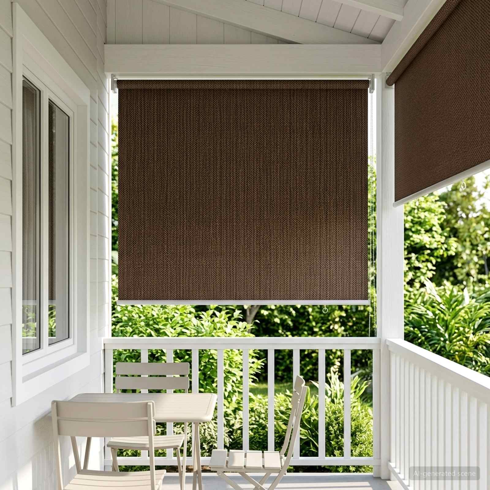 Buitenrolgordijn 90% UV-blok Bruin 80 x 140 cm HDPE is nu te koop bij PeponiXL, paradijselijk wonen!