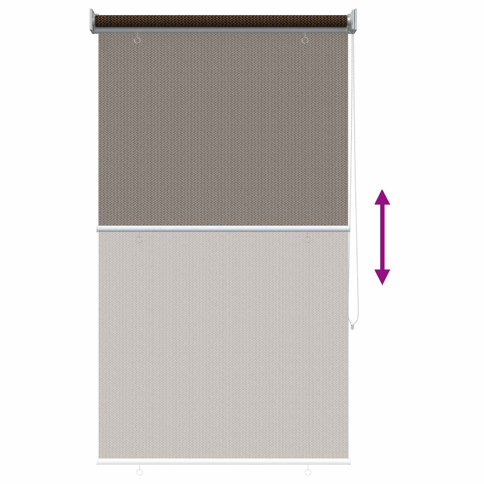 Buitenrolgordijn 90% UV-blok Bruin 80 x 230 cm HDPE is nu te koop bij PeponiXL, paradijselijk wonen!