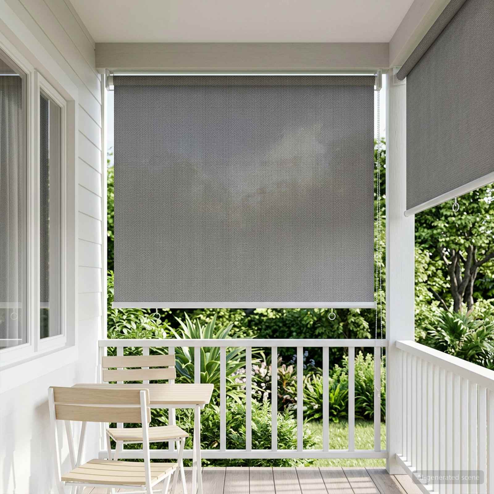 Buitenrolgordijn 90% UV-blok Lichtgrijs 100 x 140 cm HDPE is nu te koop bij PeponiXL, paradijselijk wonen!