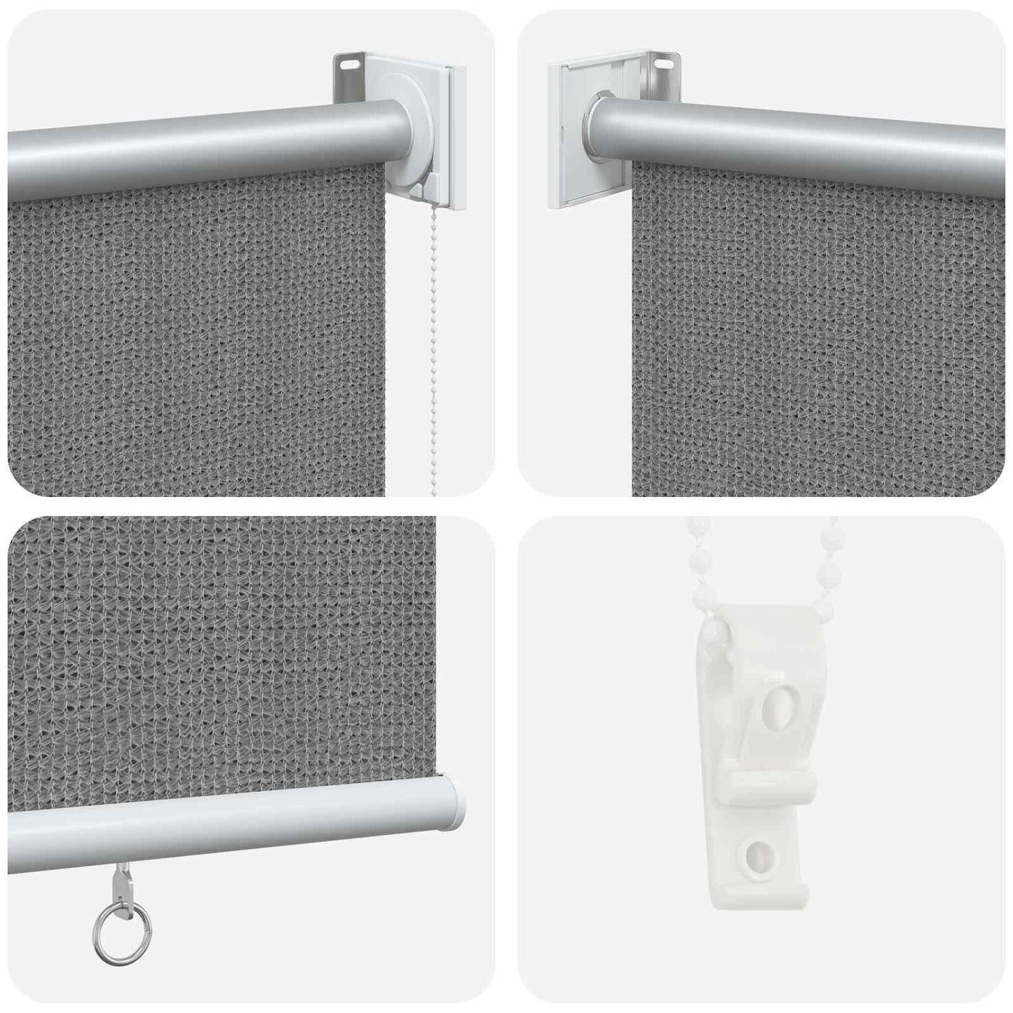 Buitenrolgordijn 90% UV-blok Lichtgrijs 400 x 140 cm HDPE is nu te koop bij PeponiXL, paradijselijk wonen!
