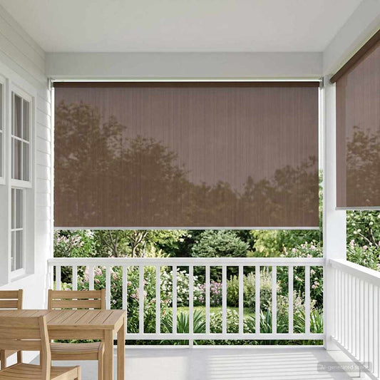 Buitenrolgordijn 90% UV-blok Taupe 180 x 140 cm HDPE is nu te koop bij PeponiXL, paradijselijk wonen!