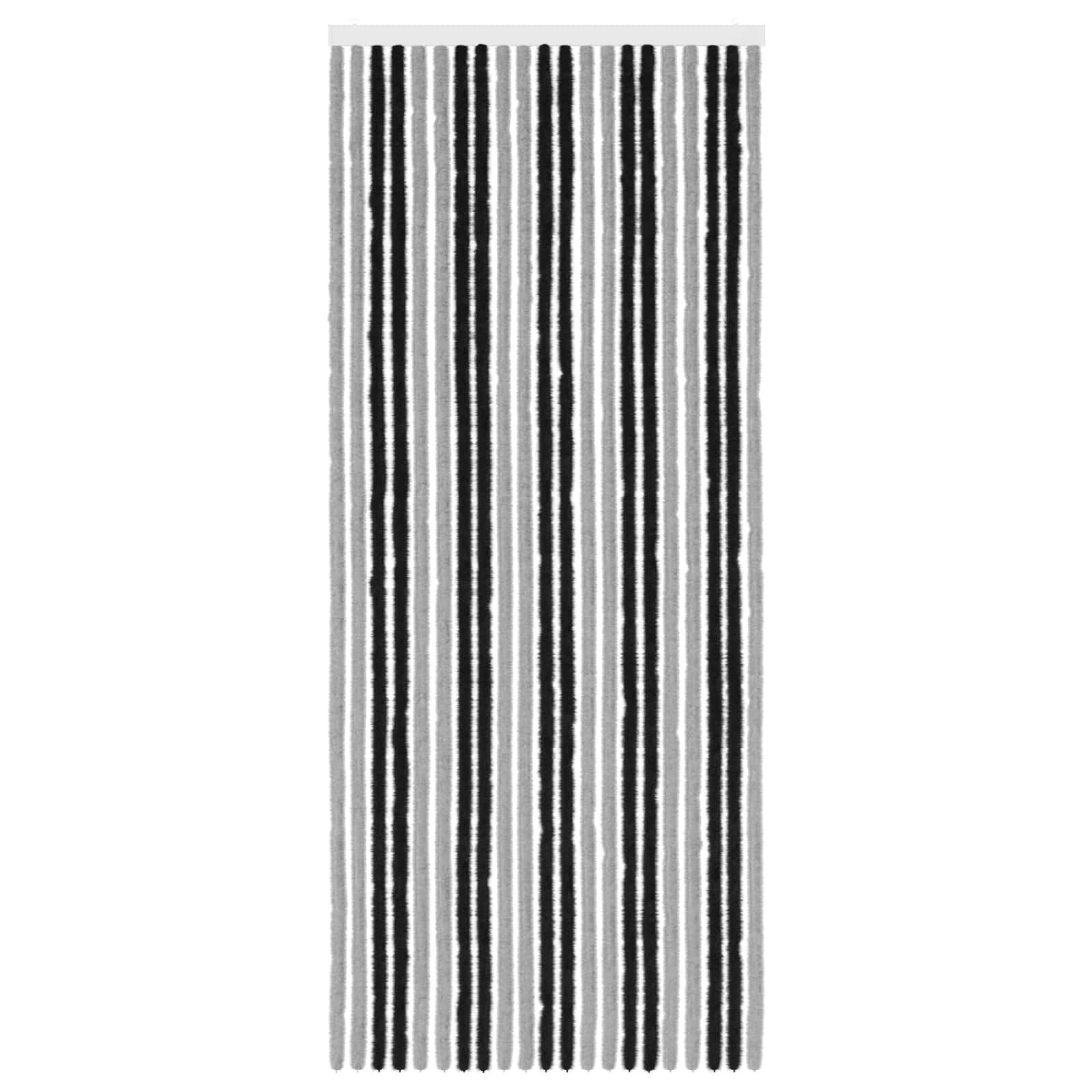 Insecten Gordijn Chenille Grijs en zwart 90 x 220 cm 100% PP is nu te koop bij PeponiXL, paradijselijk wonen!