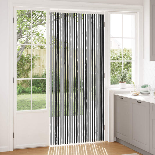 Insecten Gordijn Chenille Grijs en zwart 100 x 230 cm 100% PP is nu te koop bij PeponiXL, paradijselijk wonen!