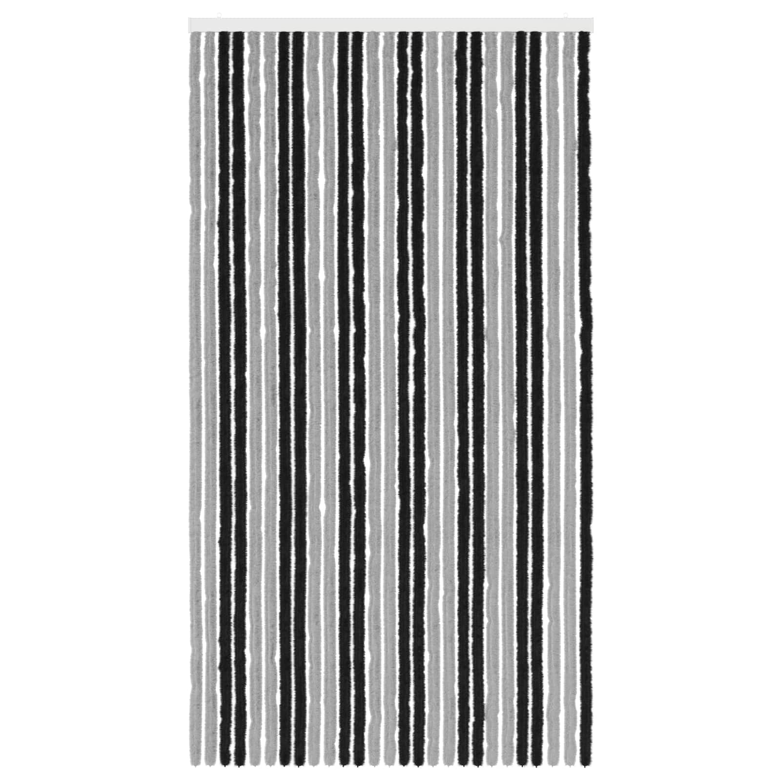 Insecten Gordijn Chenille Grijs en zwart 118 x 220 cm 100% PP is nu te koop bij PeponiXL, paradijselijk wonen!