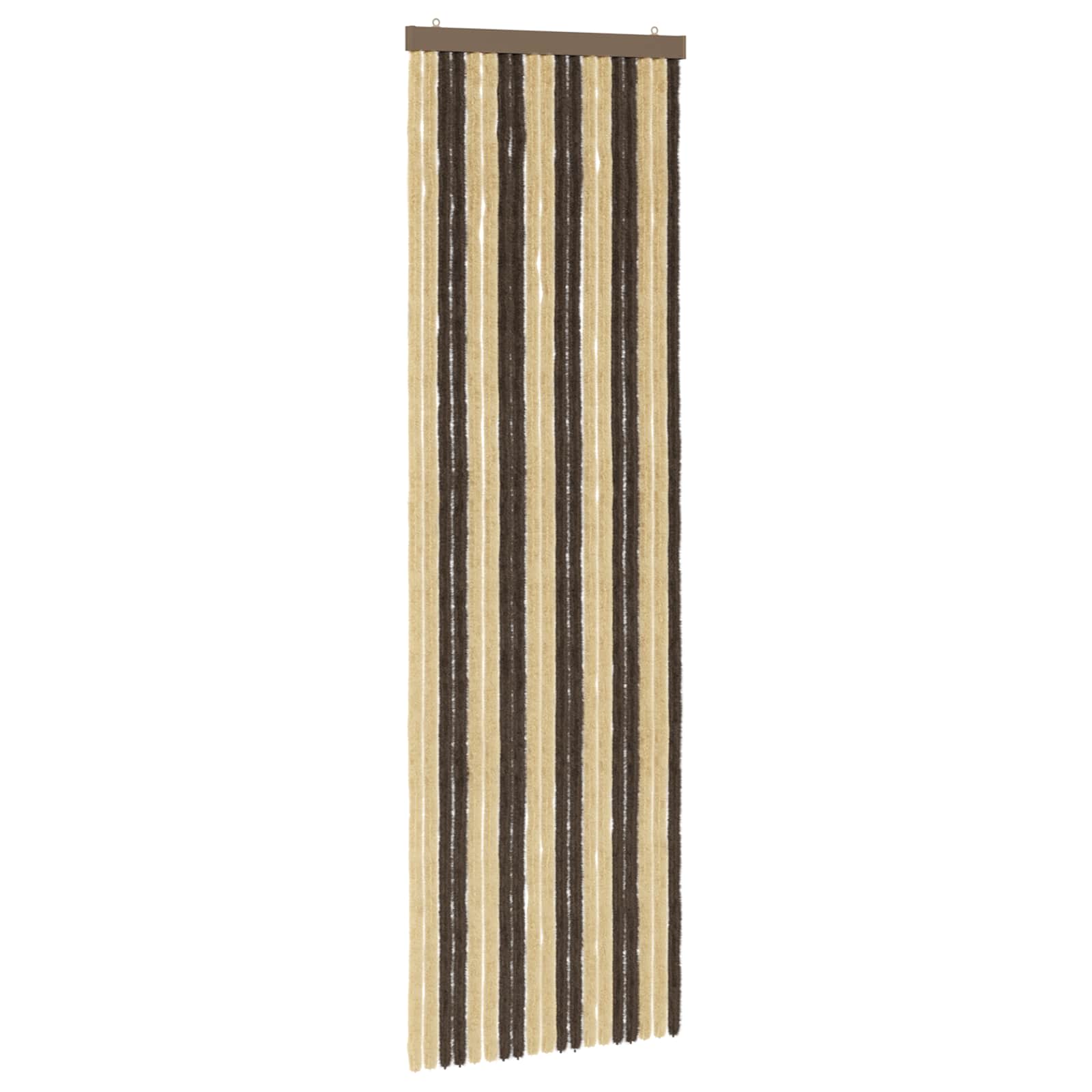 Insecten Gordijn Chenille Donkerbruin, Beige 56 x 185 cm is nu te koop bij PeponiXL, paradijselijk wonen!