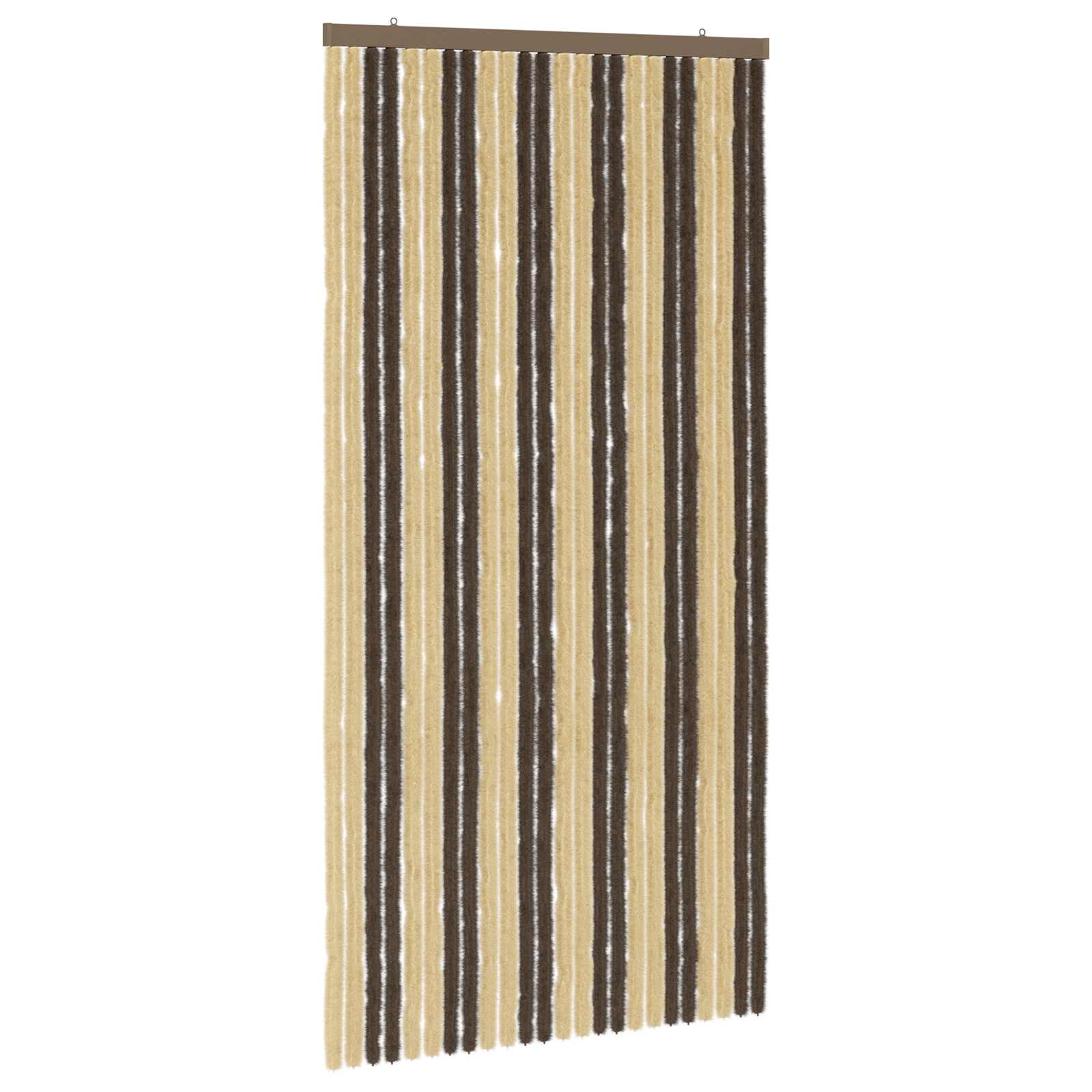 Insecten Gordijn Chenille Donkerbruin, Beige 100 x 200 cm is nu te koop bij PeponiXL, paradijselijk wonen!