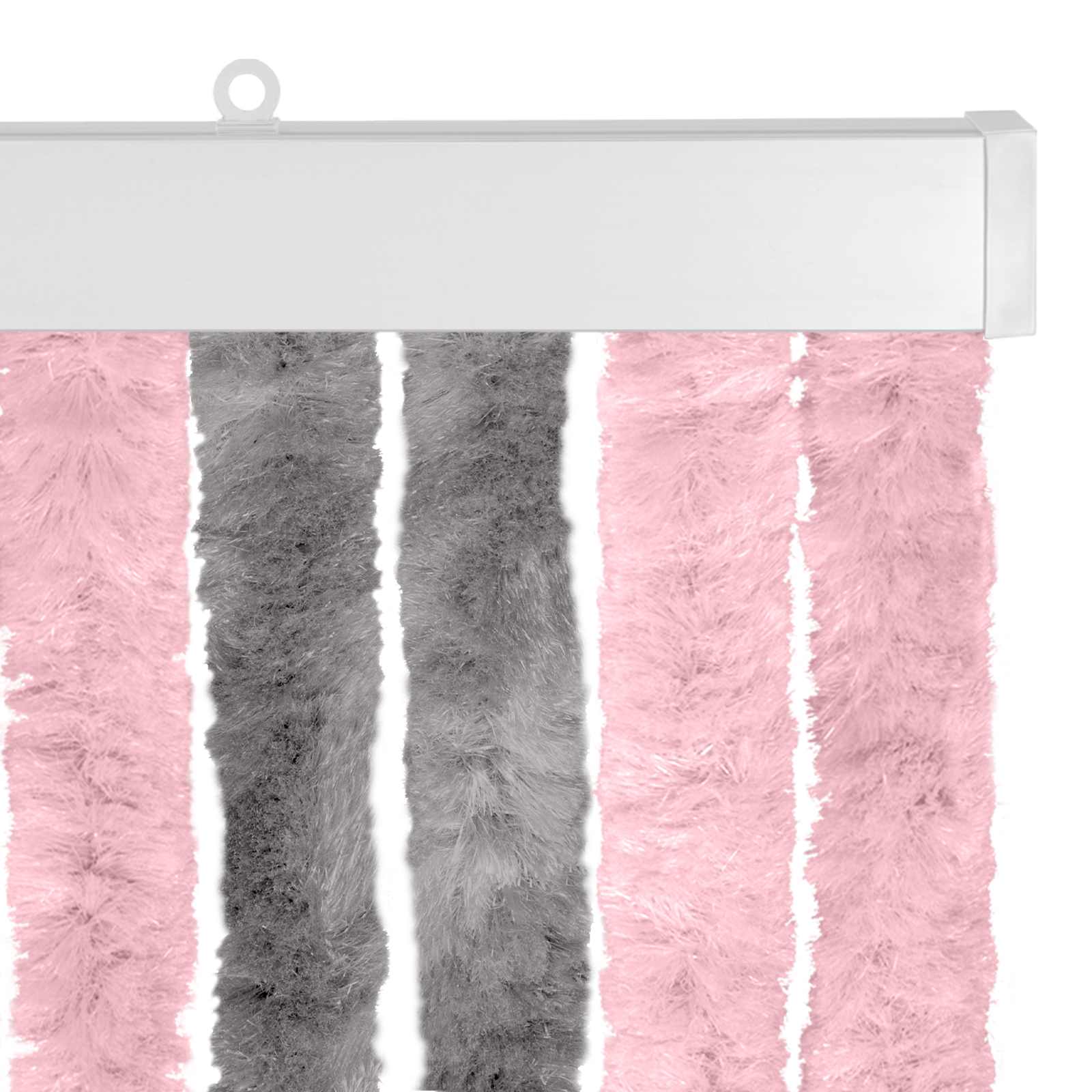 Insecten Gordijn Chenille Zilvergrijs en Roze 56 x 185 cm is nu te koop bij PeponiXL, paradijselijk wonen!