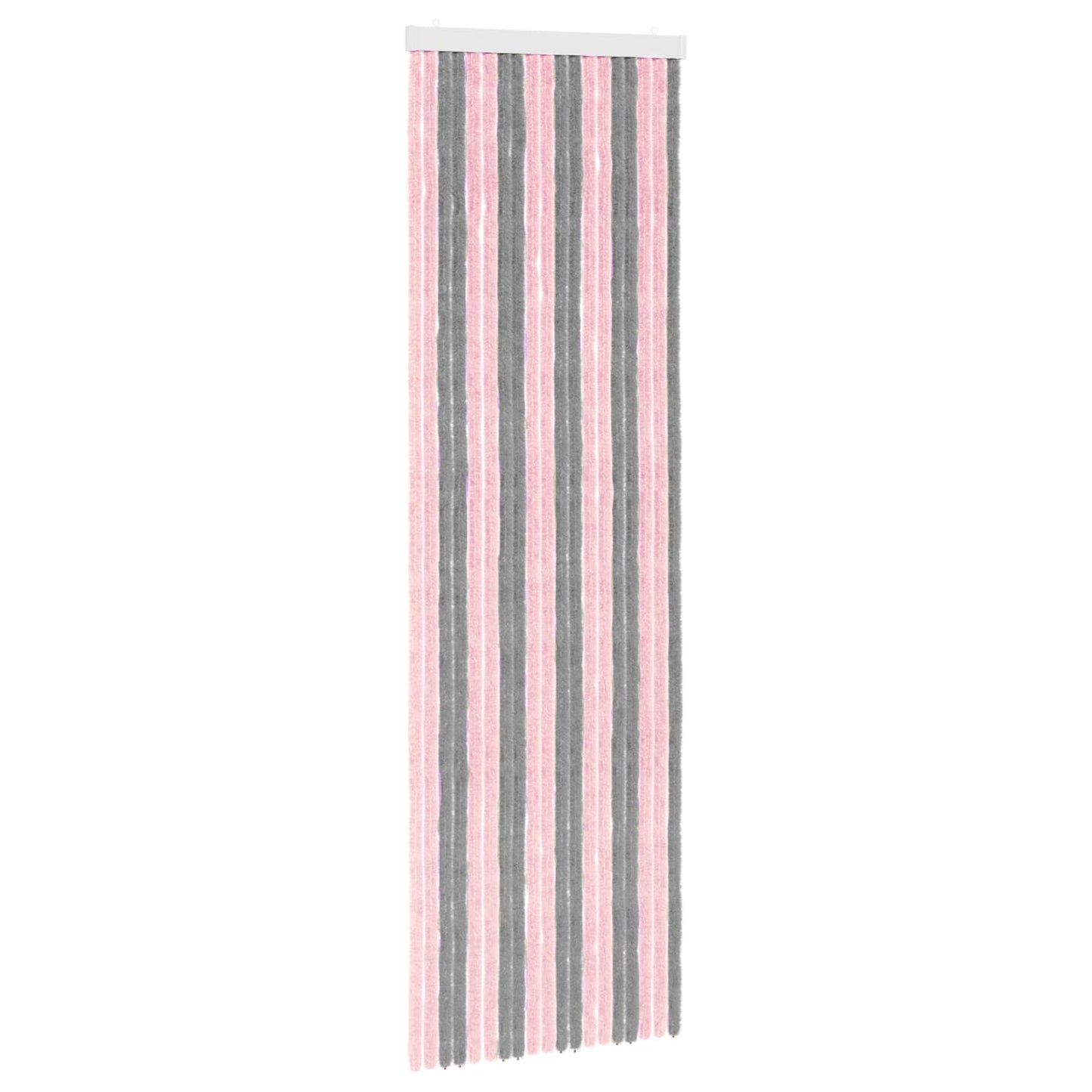 Insecten Gordijn Chenille Zilvergrijs en Roze 56 x 185 cm is nu te koop bij PeponiXL, paradijselijk wonen!