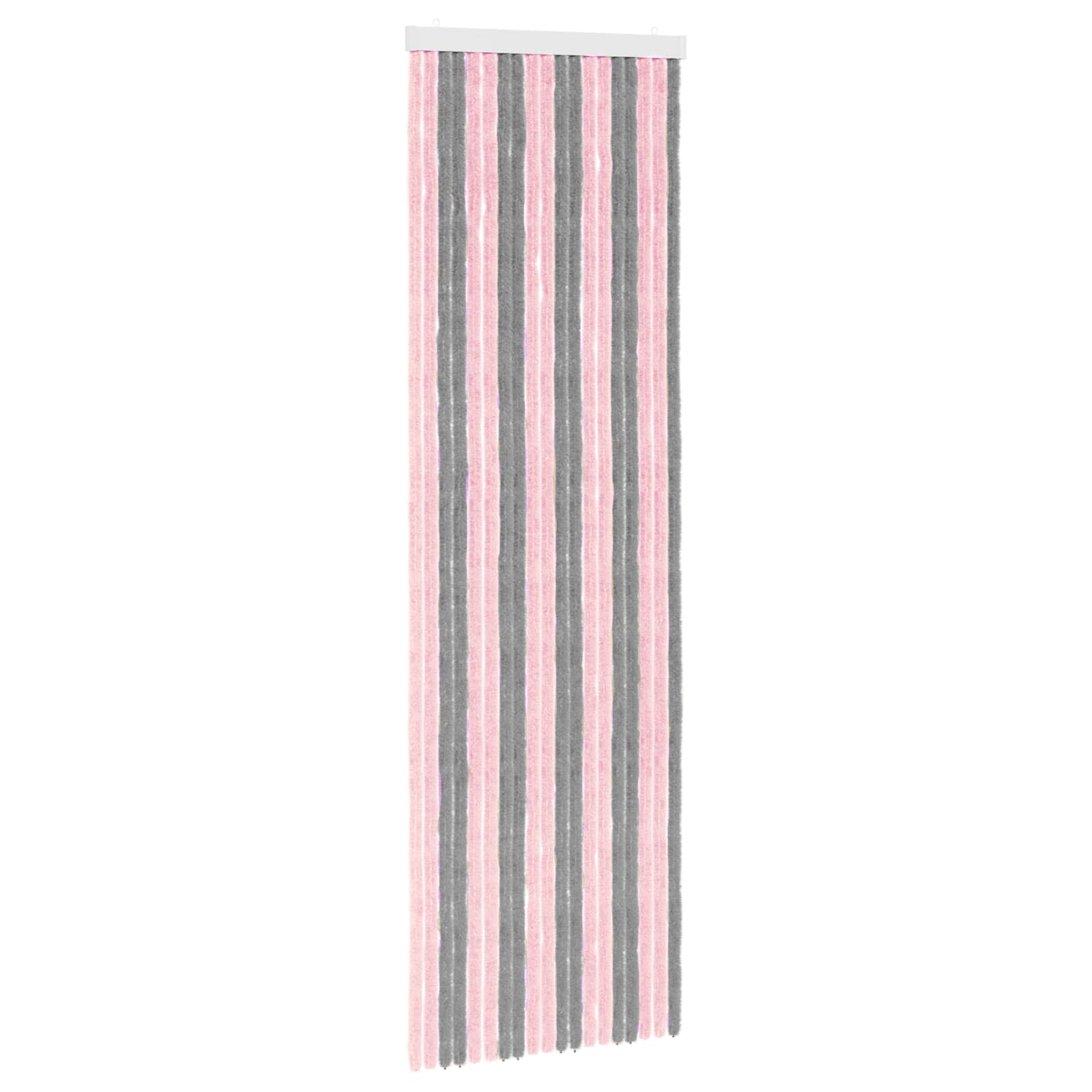 Insecten Gordijn Chenille Zilvergrijs en Roze 56 x 185 cm is nu te koop bij PeponiXL, paradijselijk wonen!