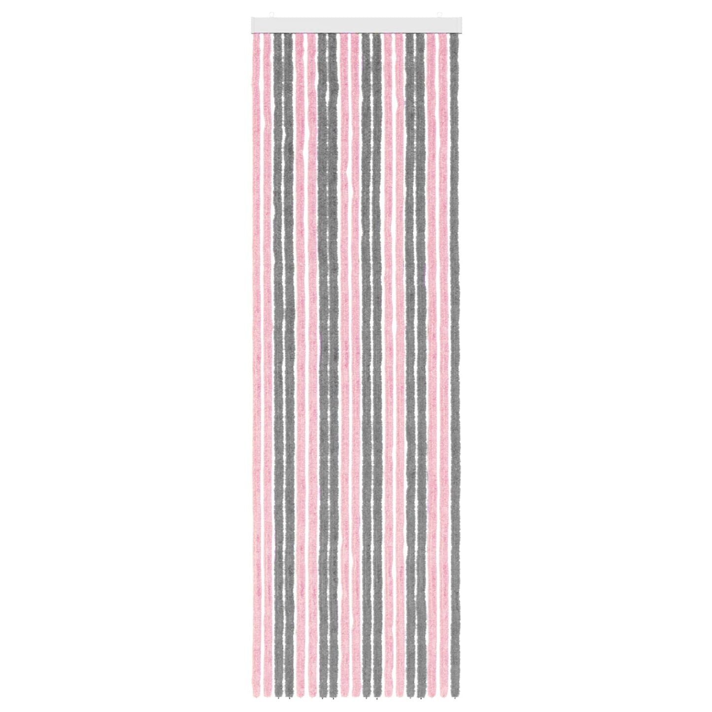 Insecten Gordijn Chenille Zilvergrijs en Roze 56 x 185 cm is nu te koop bij PeponiXL, paradijselijk wonen!