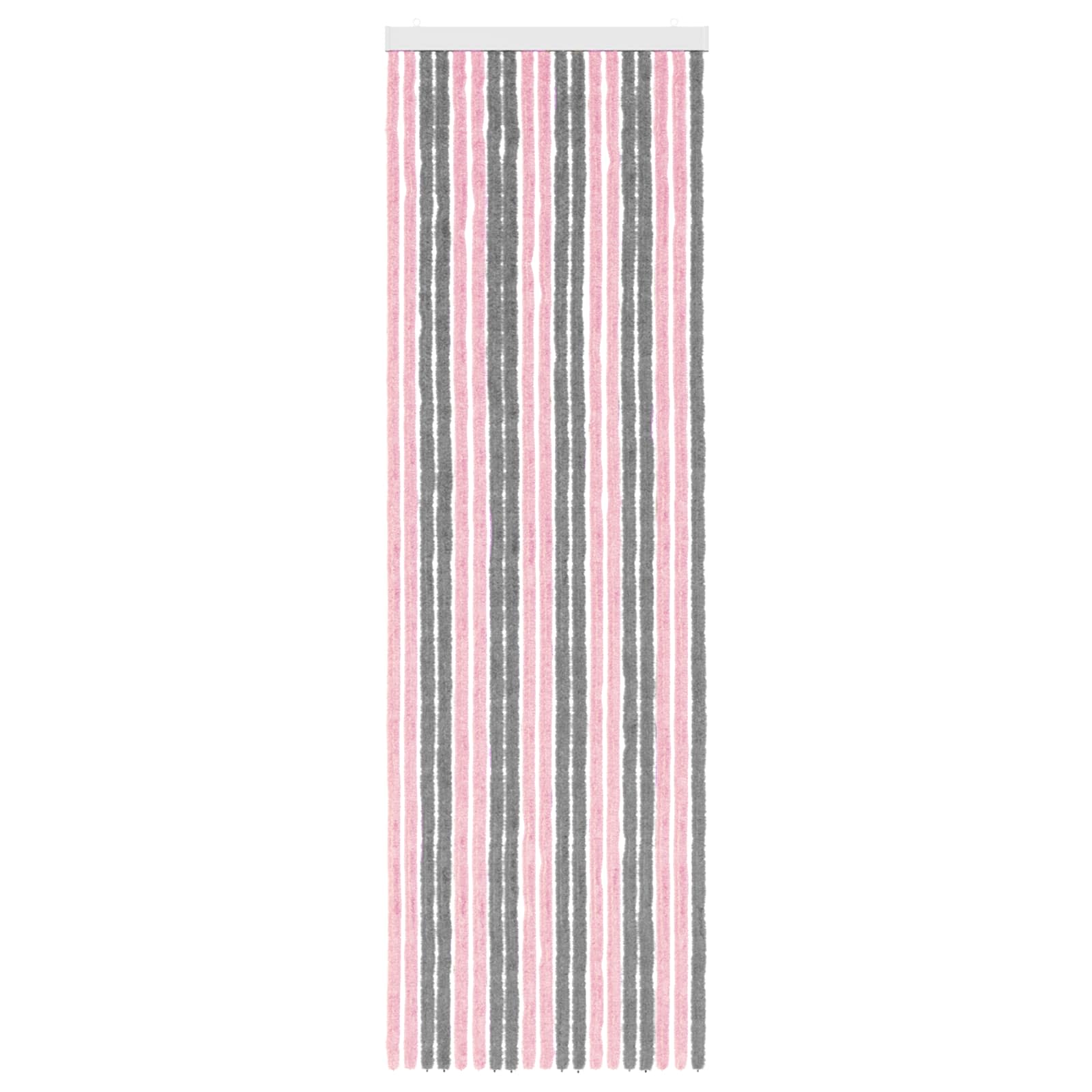 Insecten Gordijn Chenille Zilvergrijs en Roze 56 x 185 cm is nu te koop bij PeponiXL, paradijselijk wonen!