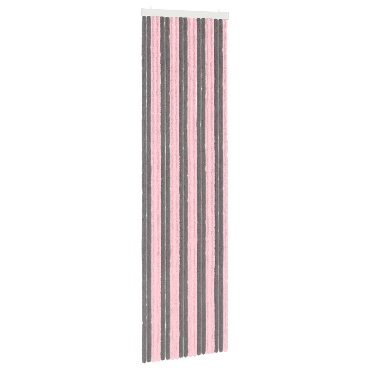 Insecten Gordijn Chenille Zilvergrijs en Roze 56 x 200 cm is nu te koop bij PeponiXL, paradijselijk wonen!
