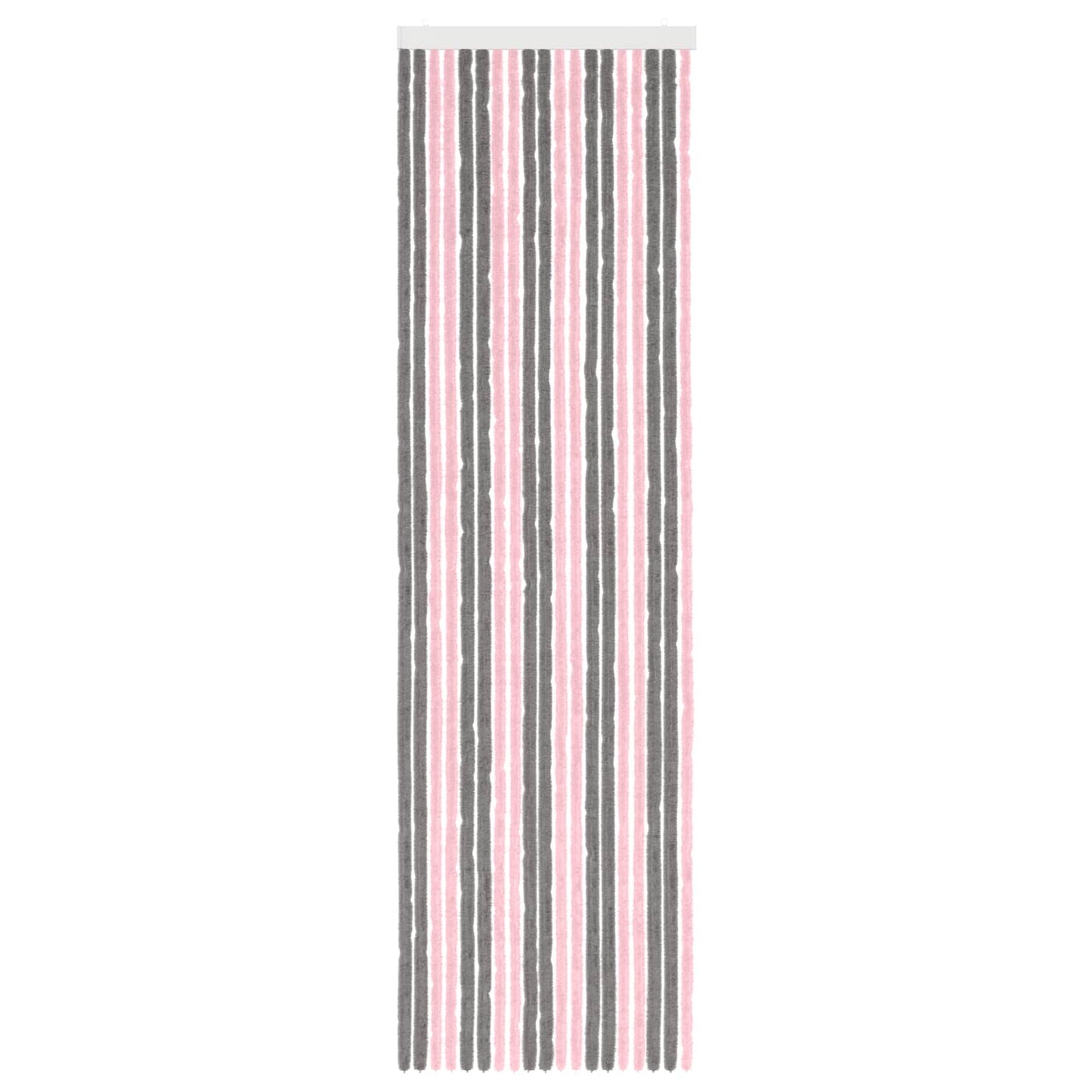 Insecten Gordijn Chenille Zilvergrijs en Roze 56 x 200 cm is nu te koop bij PeponiXL, paradijselijk wonen!