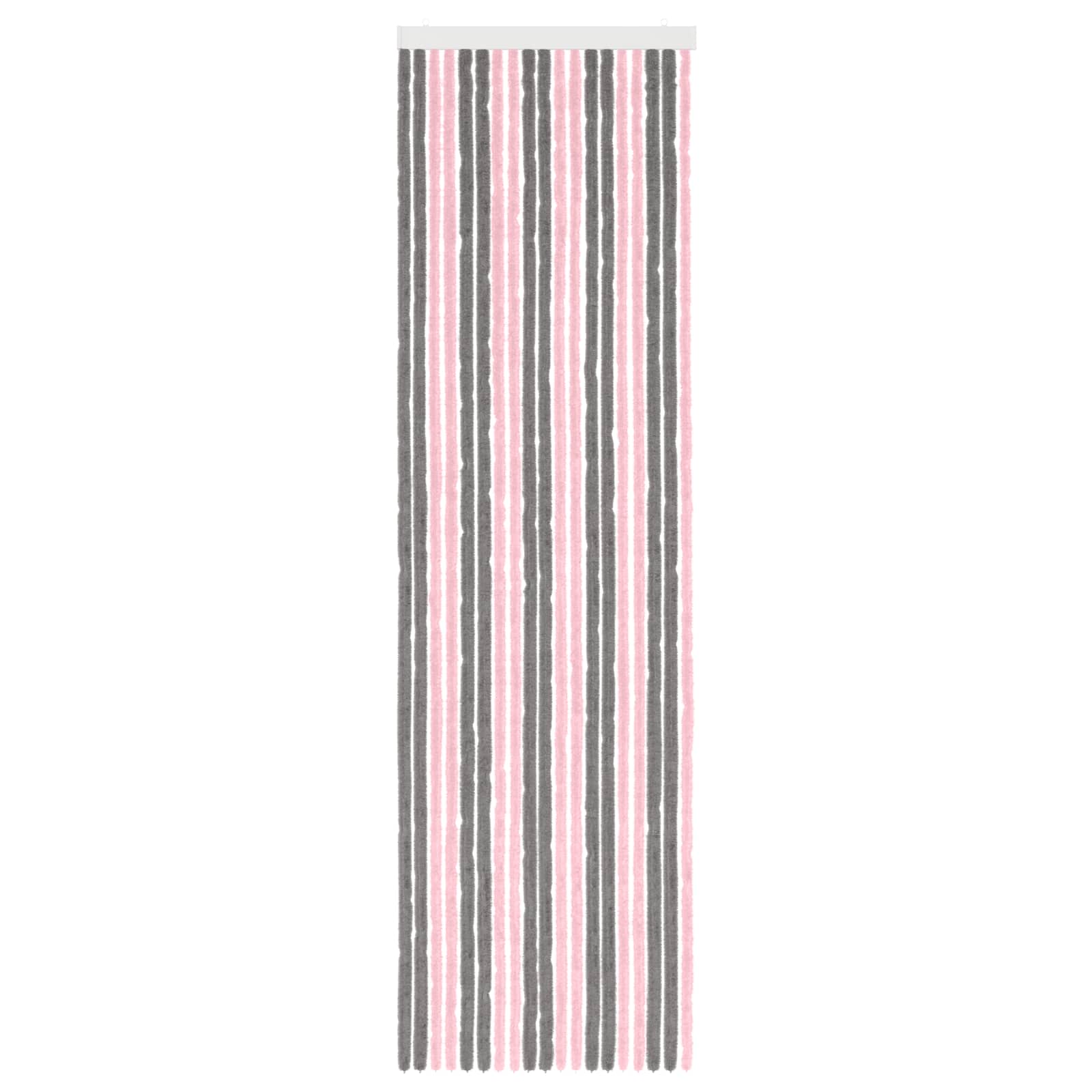 Insecten Gordijn Chenille Zilvergrijs en Roze 56 x 200 cm is nu te koop bij PeponiXL, paradijselijk wonen!
