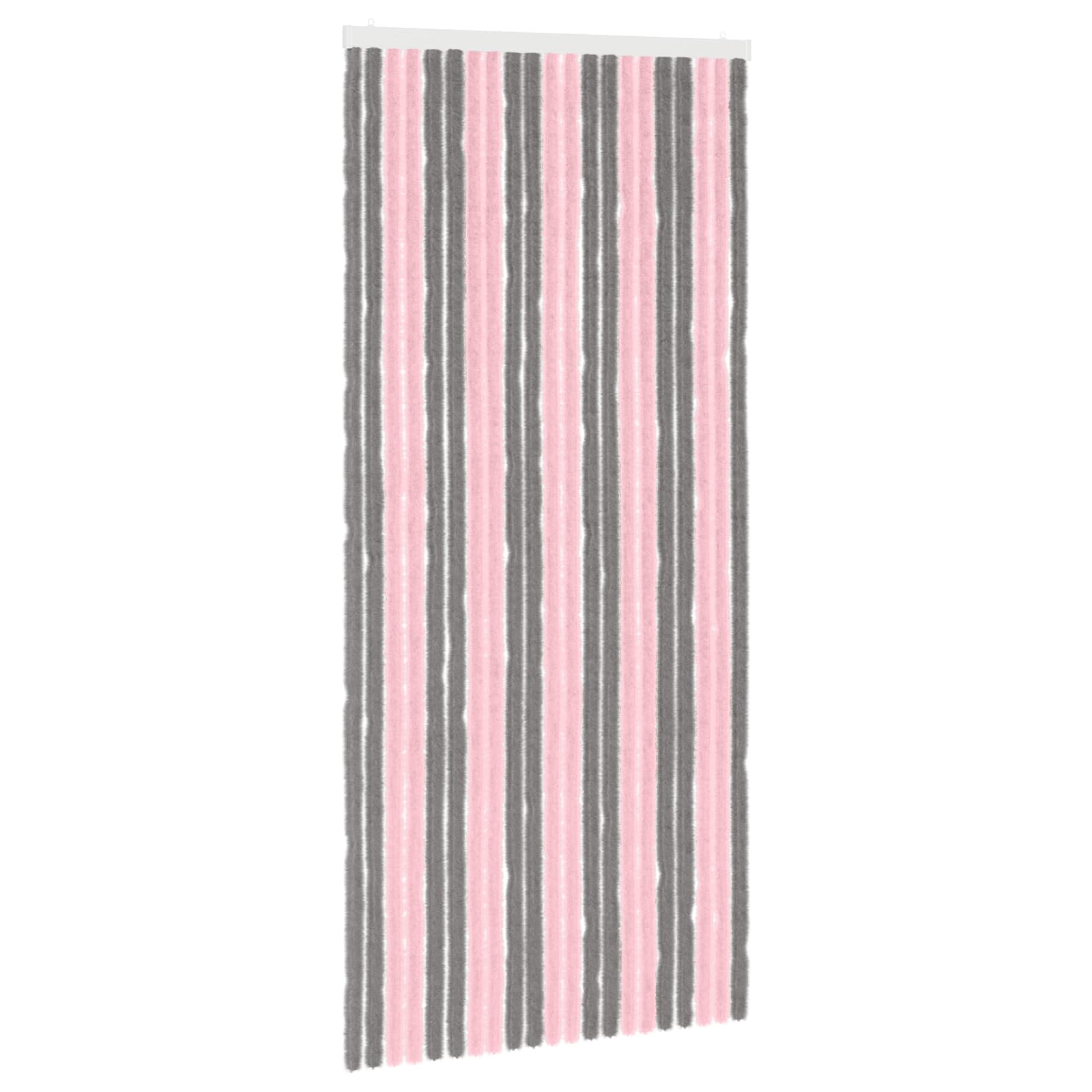 Insecten Gordijn Chenille Zilvergrijs en Roze 90 x 200 cm is nu te koop bij PeponiXL, paradijselijk wonen!