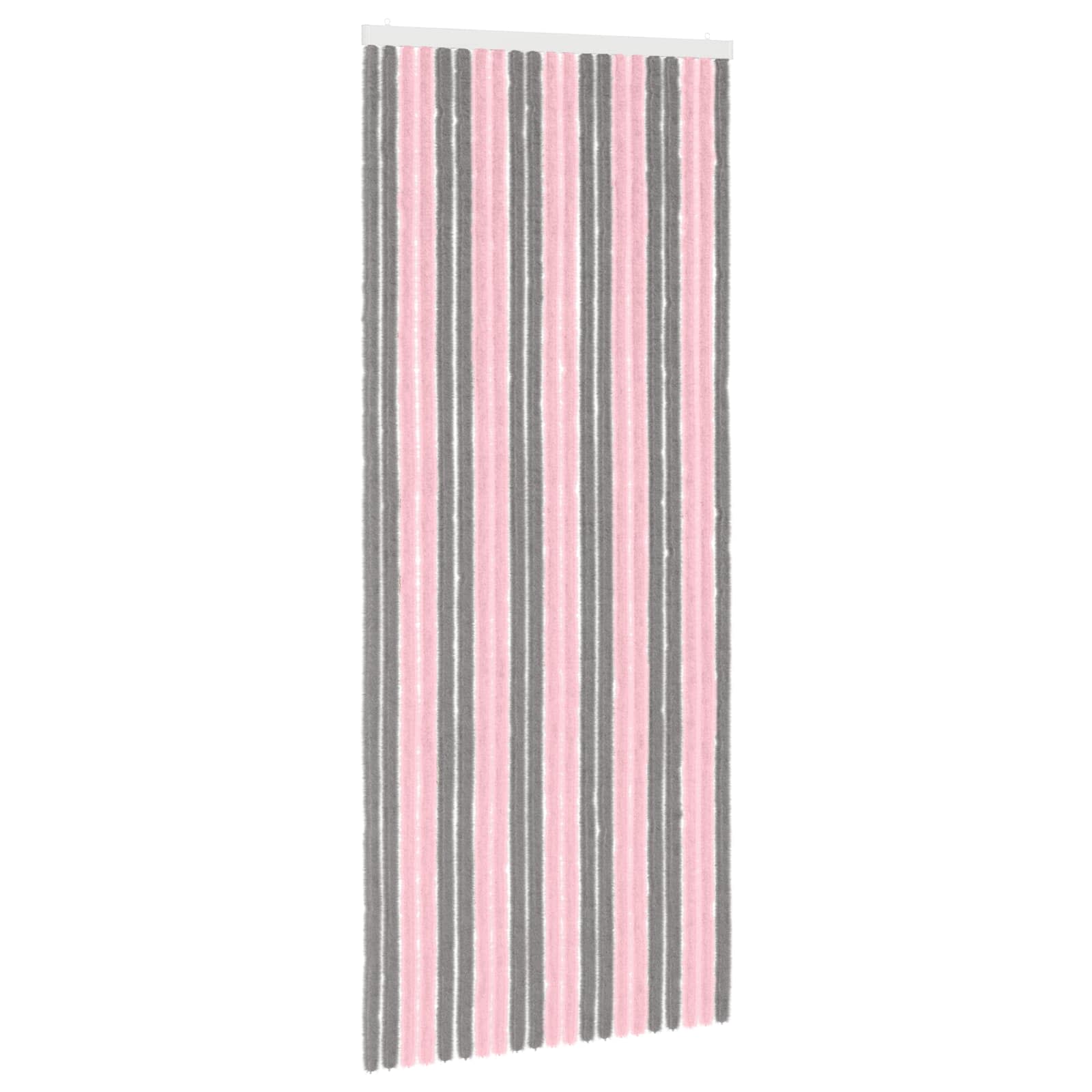 Insecten Gordijn Chenille Zilvergrijs en Roze 90 x 220 cm is nu te koop bij PeponiXL, paradijselijk wonen!