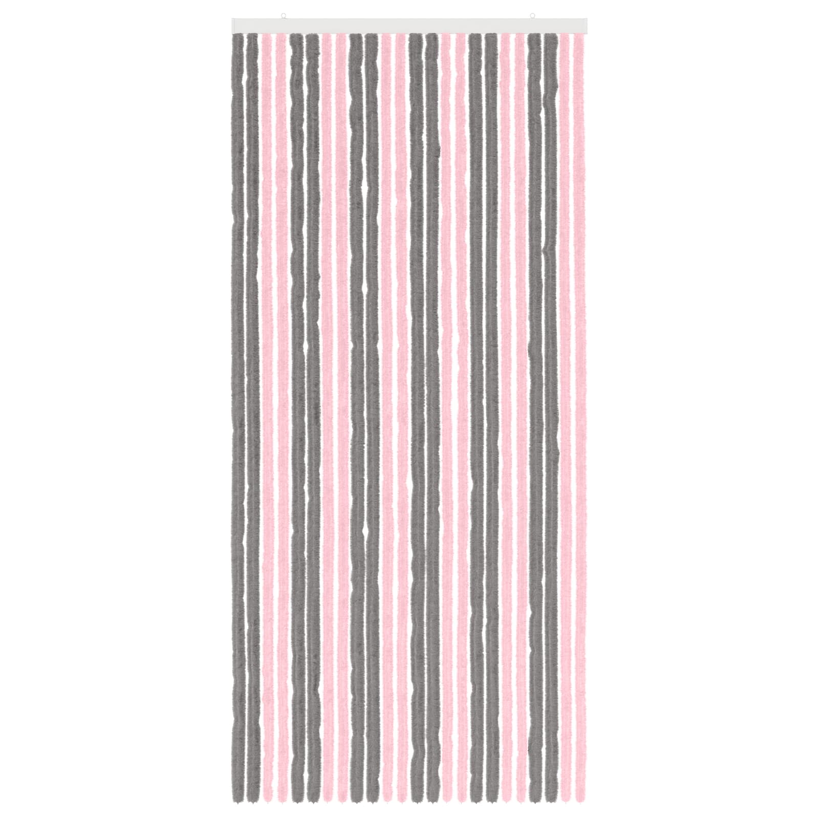 Insecten Gordijn Chenille Zilvergrijs en Roze 100 x 220 cm is nu te koop bij PeponiXL, paradijselijk wonen!