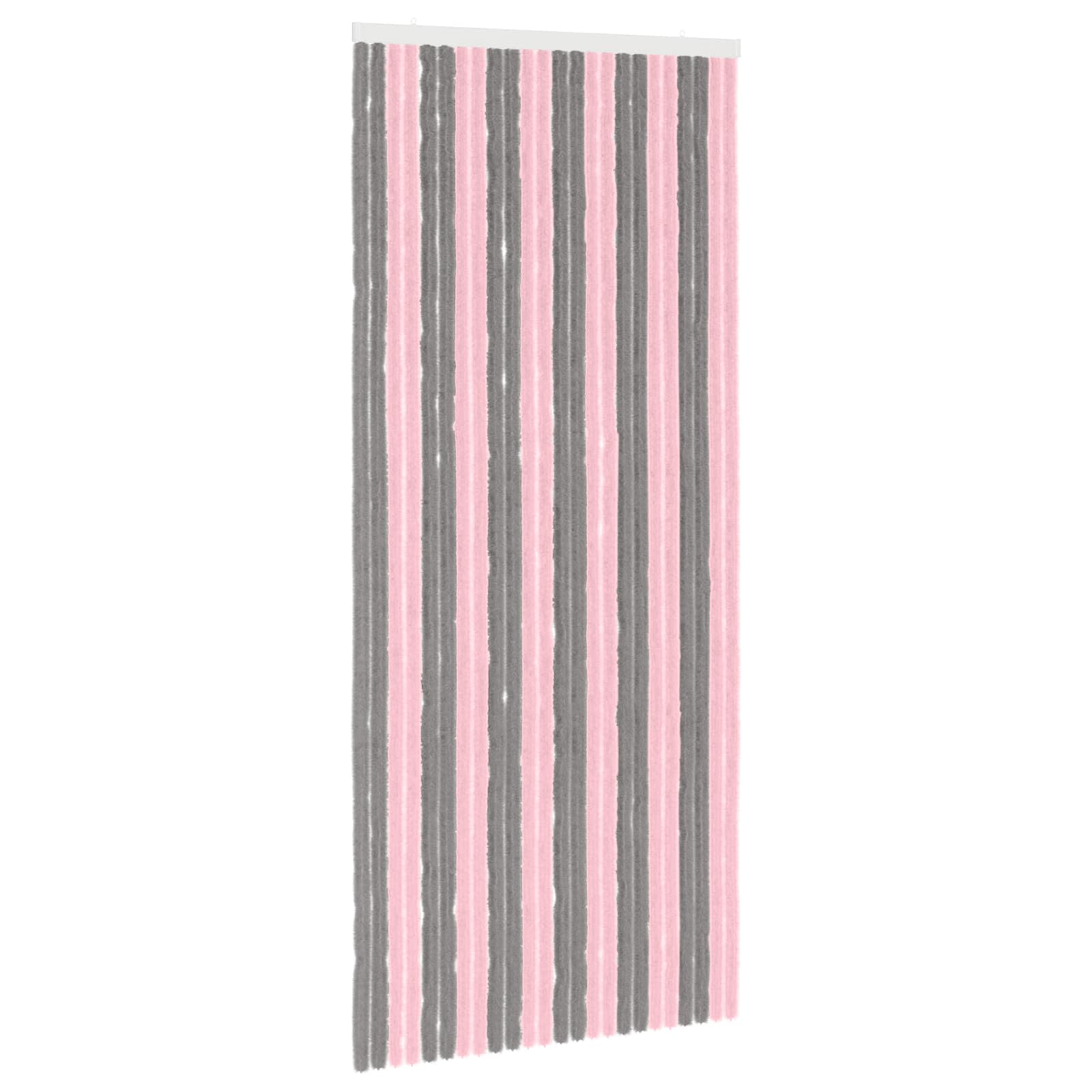 Insecten Gordijn Chenille Zilvergrijs en Roze 100 x 230 cm is nu te koop bij PeponiXL, paradijselijk wonen!