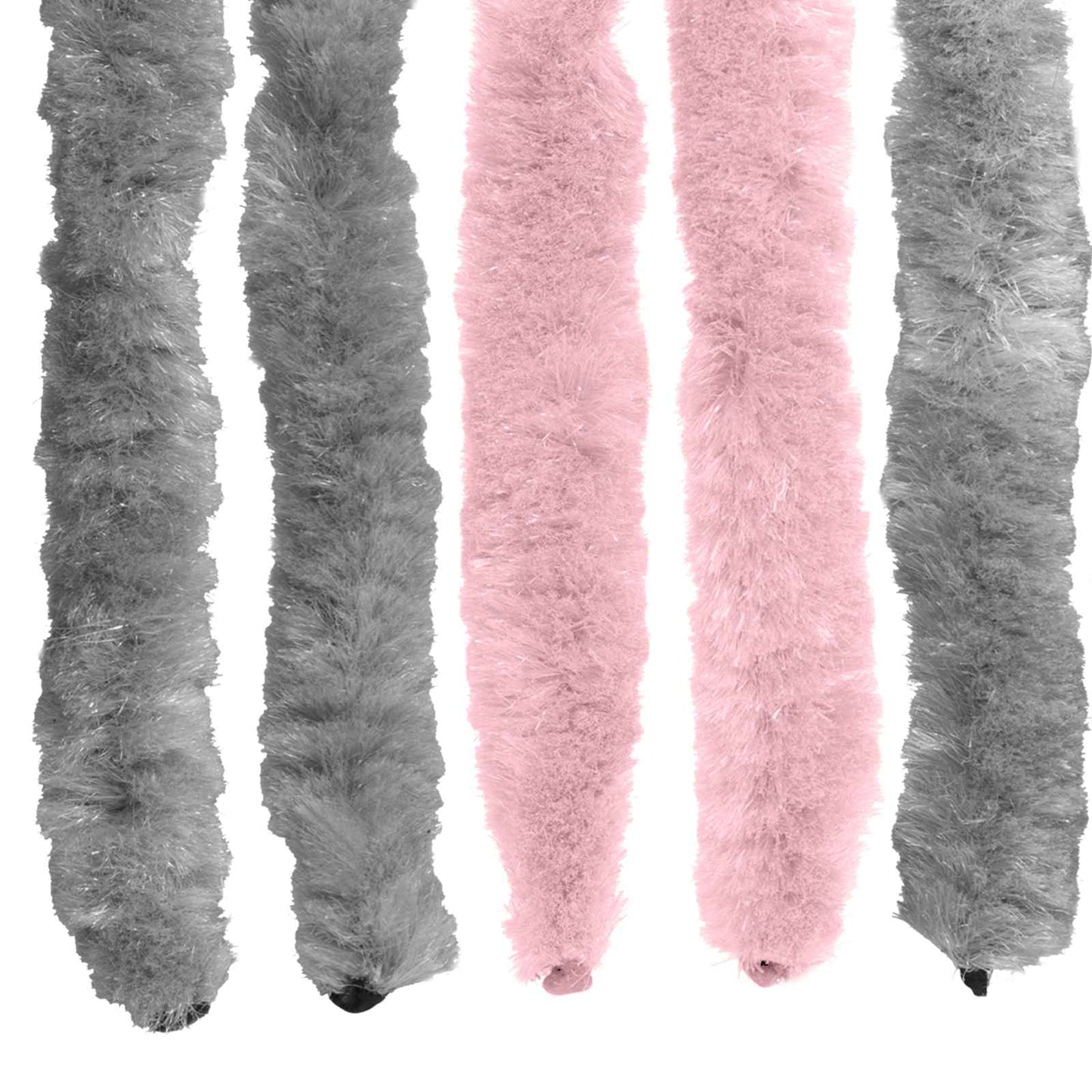 Insecten Gordijn Chenille Zilvergrijs en Roze 118 x 220 cm is nu te koop bij PeponiXL, paradijselijk wonen!