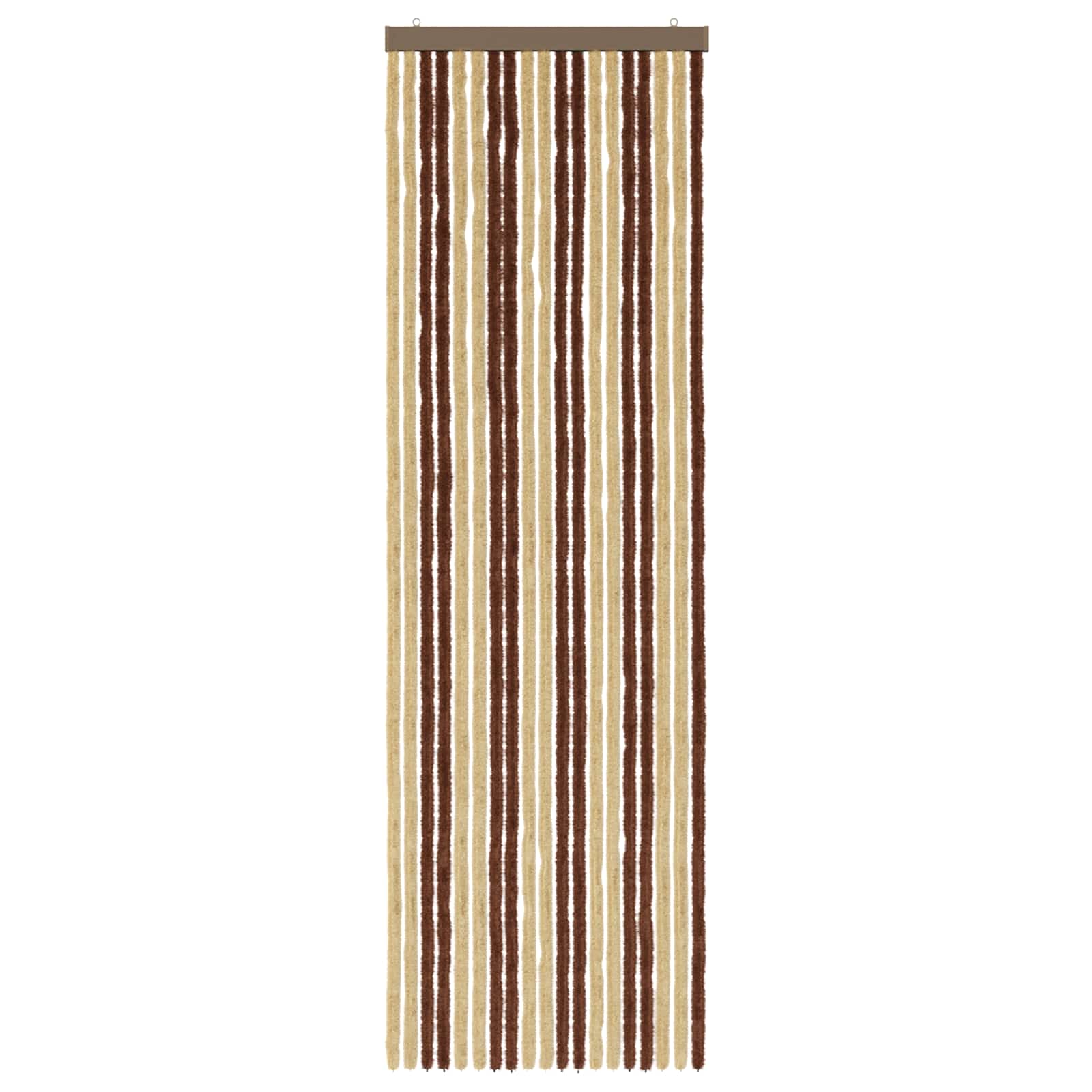 Insecten Gordijn Chenille Bruin en beige 56 x 185 cm 100% PP is nu te koop bij PeponiXL, paradijselijk wonen!