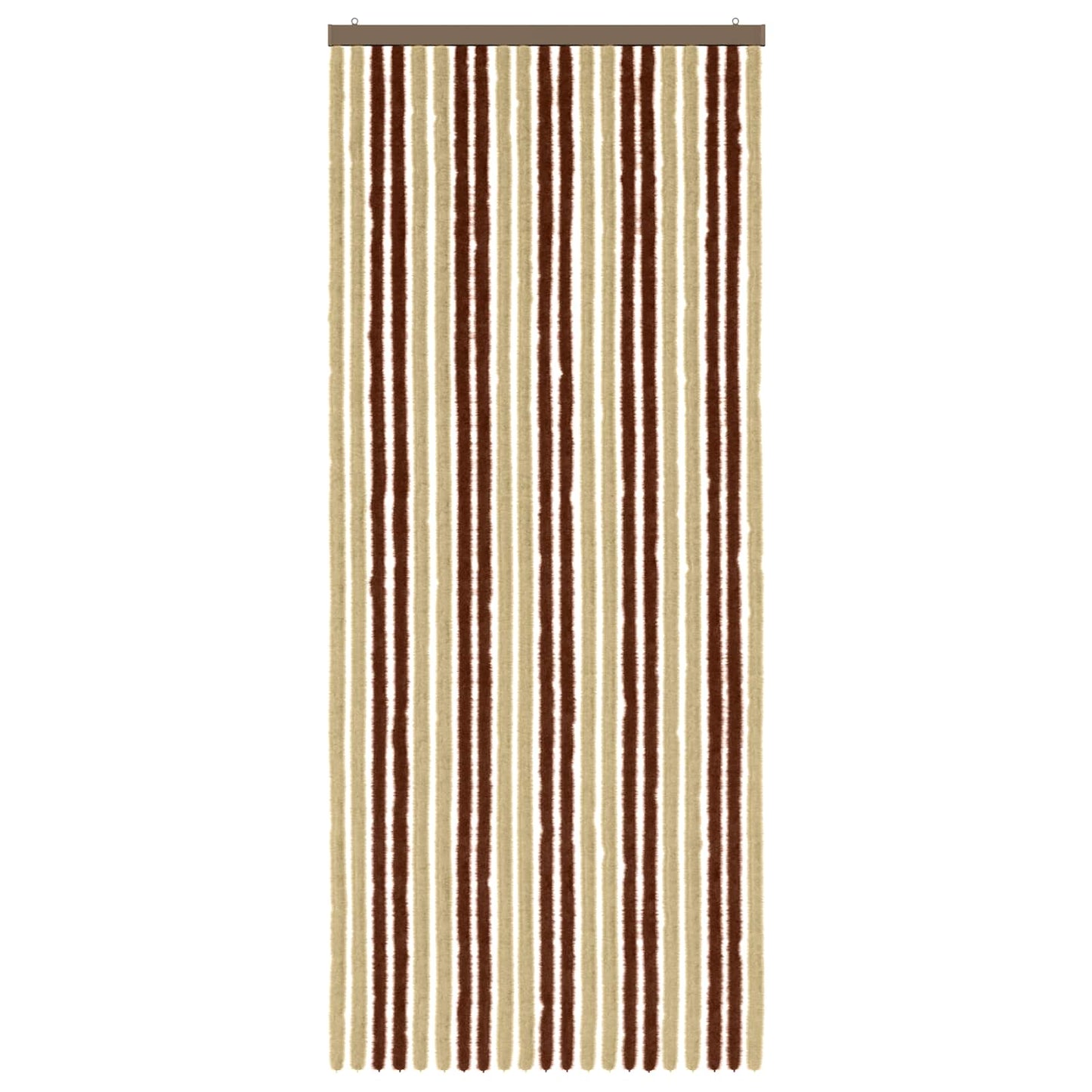 Insecten Gordijn Chenille Bruin en beige 90 x 220 cm 100% PP is nu te koop bij PeponiXL, paradijselijk wonen!