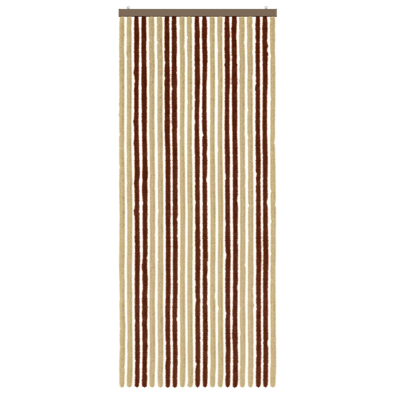 Insecten Gordijn Chenille Bruin en beige 90 x 220 cm 100% PP is nu te koop bij PeponiXL, paradijselijk wonen!