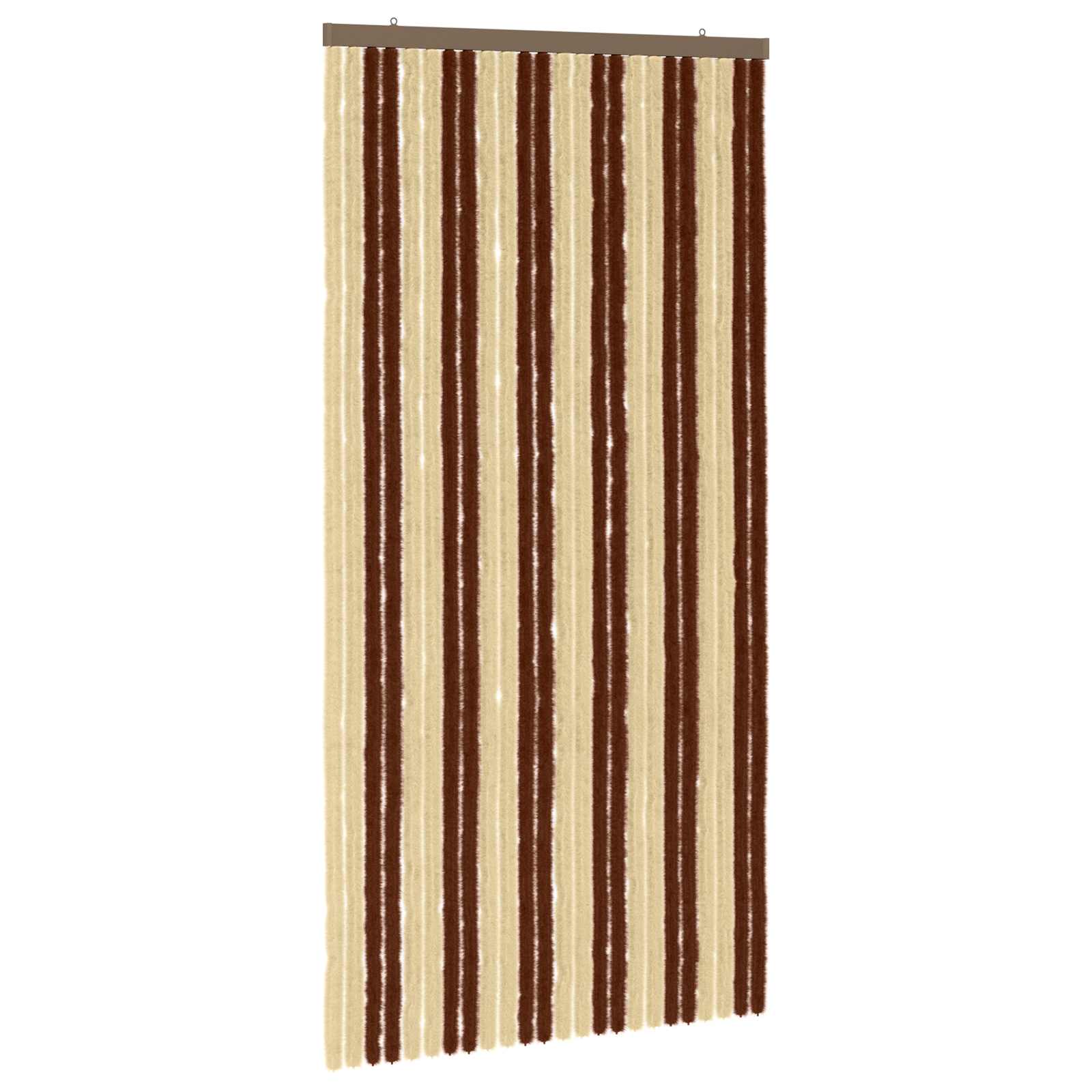 Insecten Gordijn Chenille Bruin en beige 100 x 200 cm 100% PP is nu te koop bij PeponiXL, paradijselijk wonen!
