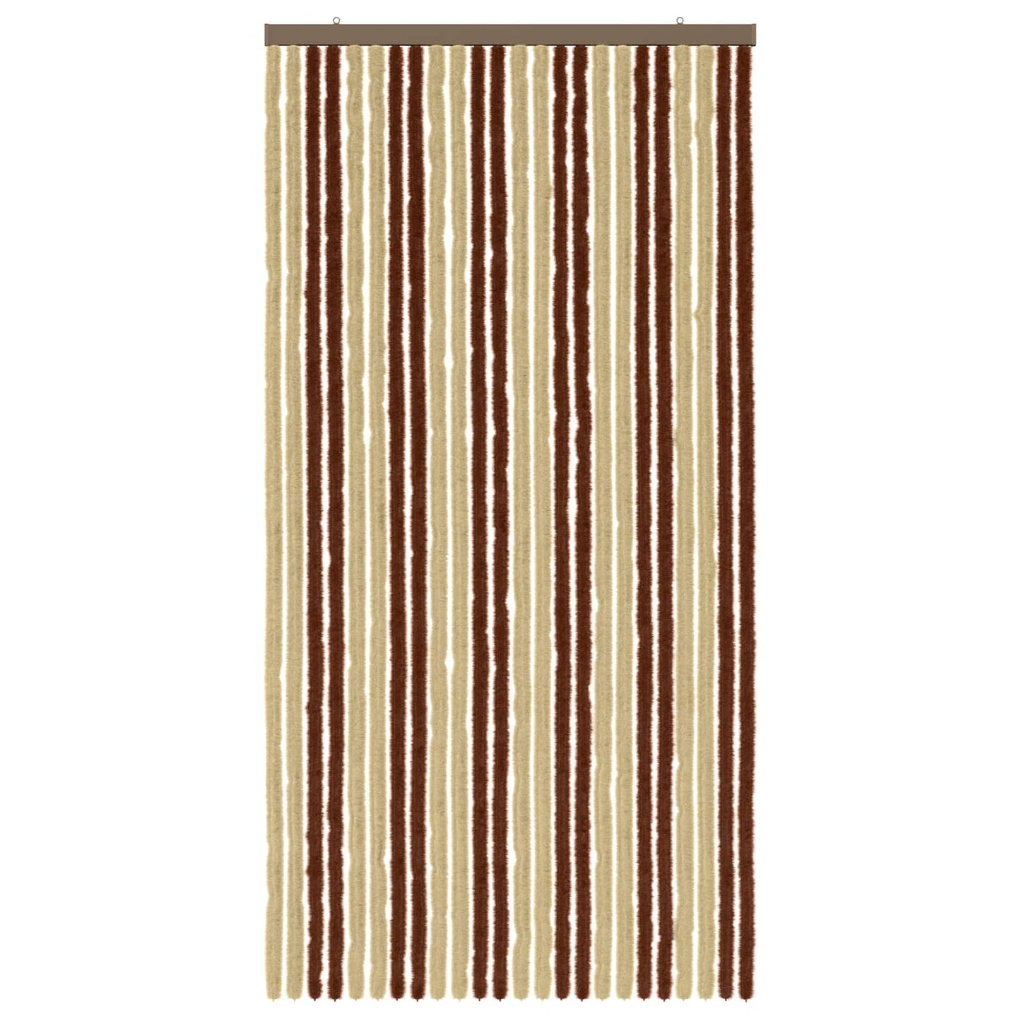 Insecten Gordijn Chenille Bruin en beige 100 x 200 cm 100% PP is nu te koop bij PeponiXL, paradijselijk wonen!