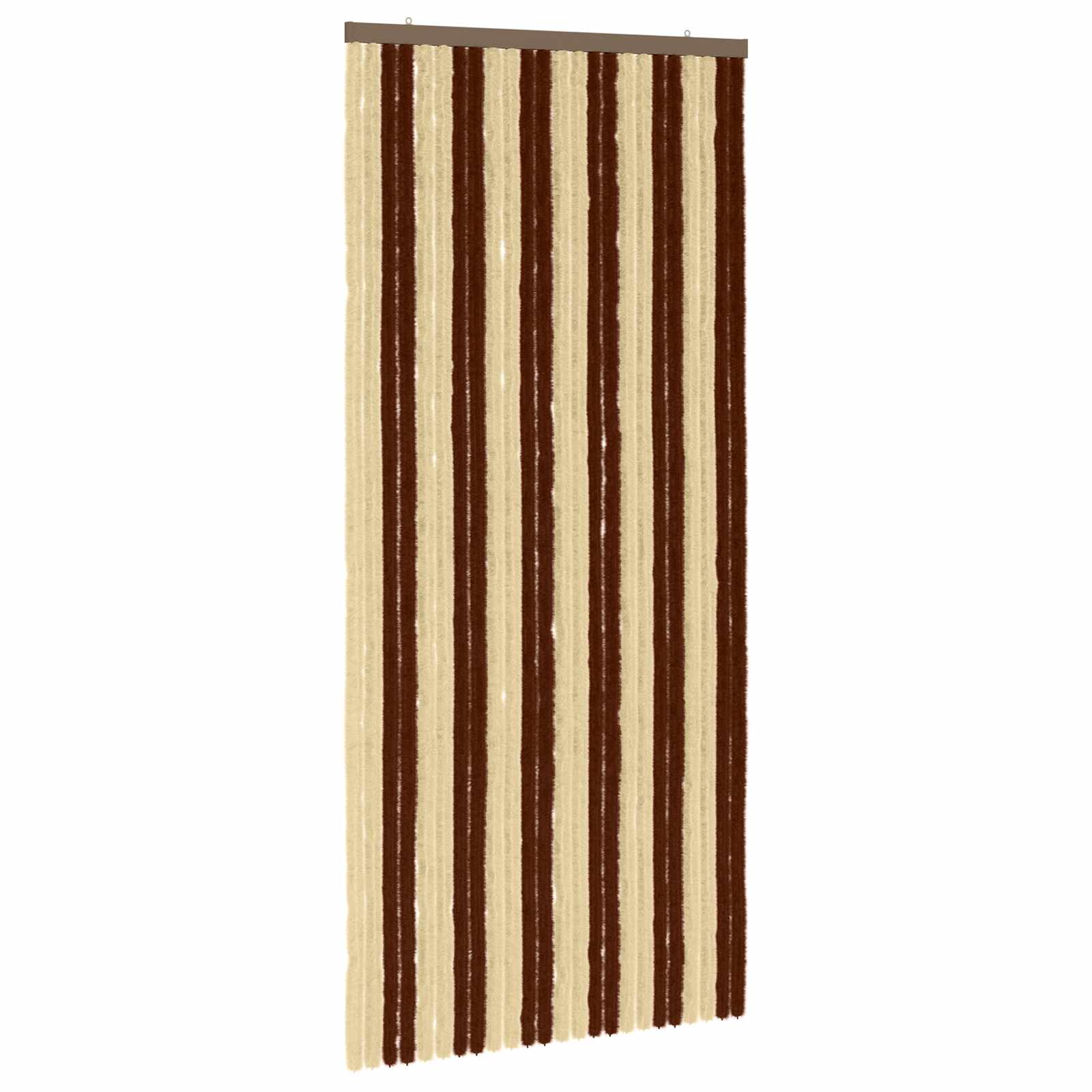 Insecten Gordijn Chenille Bruin en beige 100 x 220 cm 100% PP is nu te koop bij PeponiXL, paradijselijk wonen!