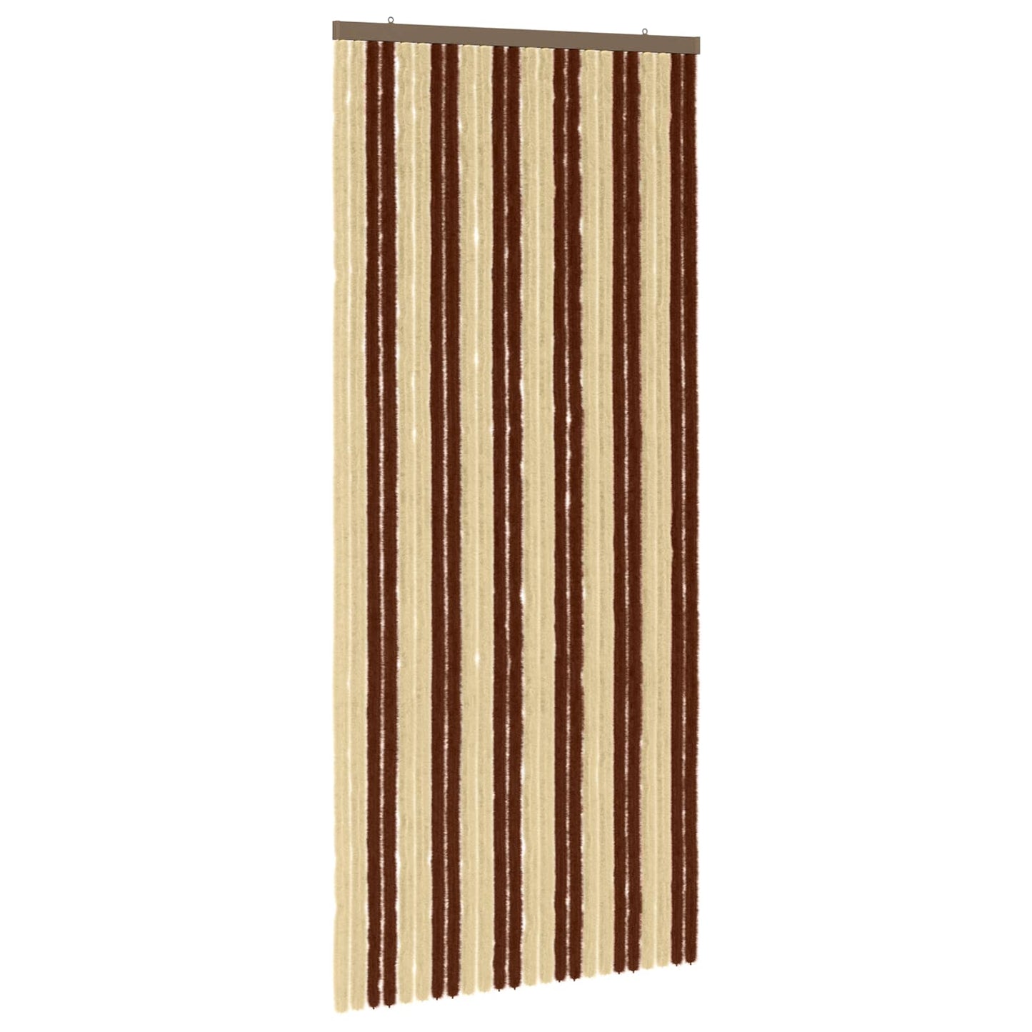 Insecten Gordijn Chenille Bruin en beige 100 x 230 cm 100% PP is nu te koop bij PeponiXL, paradijselijk wonen!
