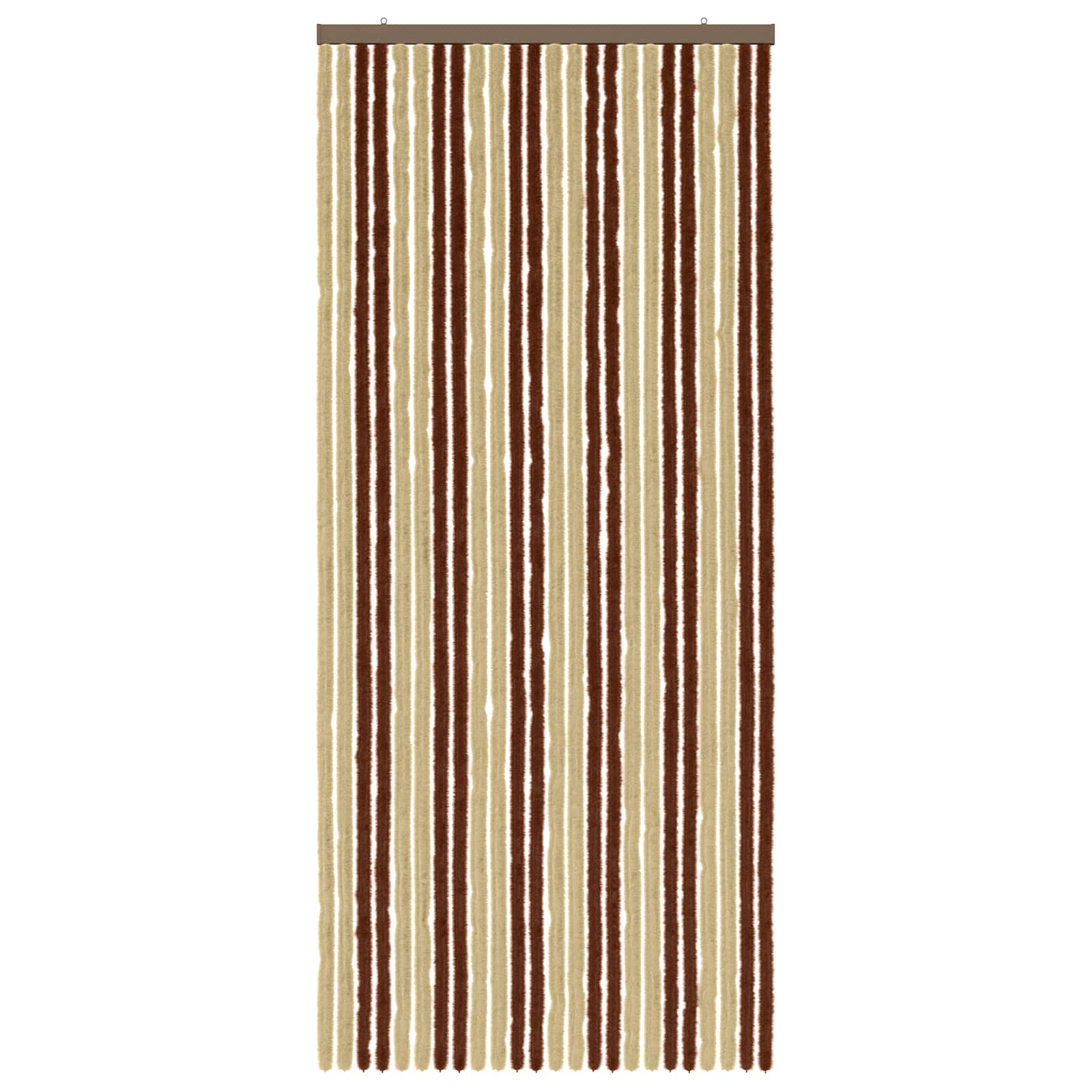 Insecten Gordijn Chenille Bruin en beige 100 x 230 cm 100% PP is nu te koop bij PeponiXL, paradijselijk wonen!