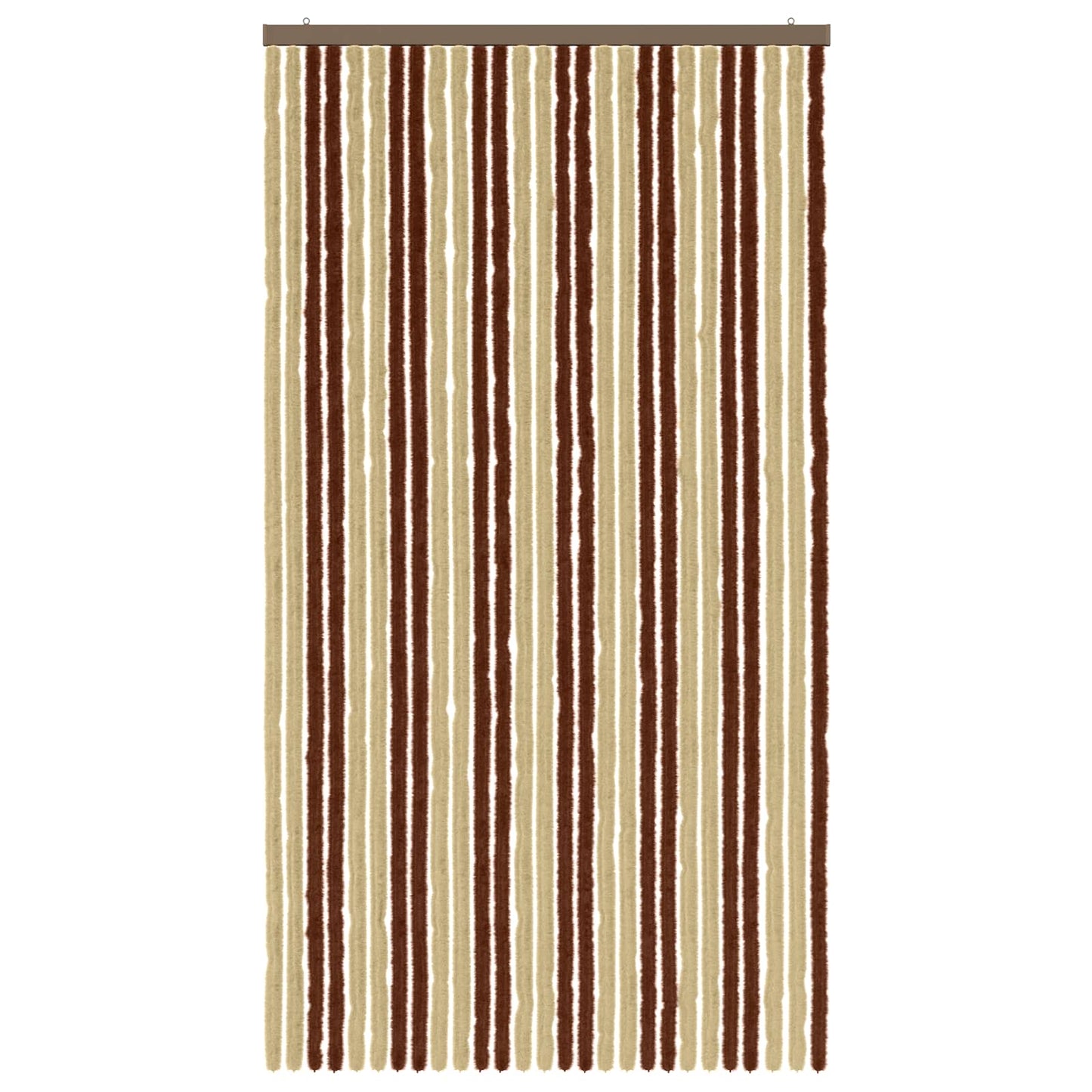 Insecten Gordijn Chenille Bruin en beige 118 x 220 cm 100% PP is nu te koop bij PeponiXL, paradijselijk wonen!