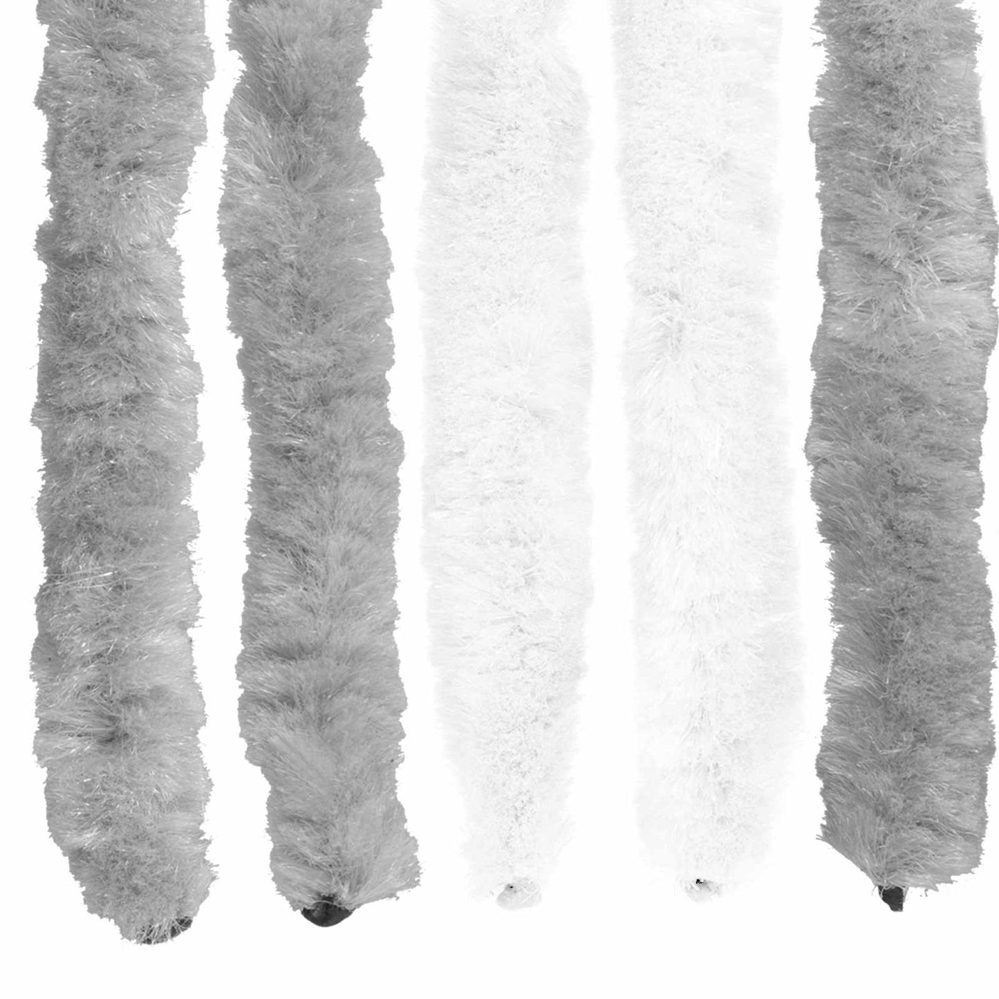 Insect gordijn Chenille Grijs en Wit 100 x 230 cm 100% PP is nu te koop bij PeponiXL, paradijselijk wonen!