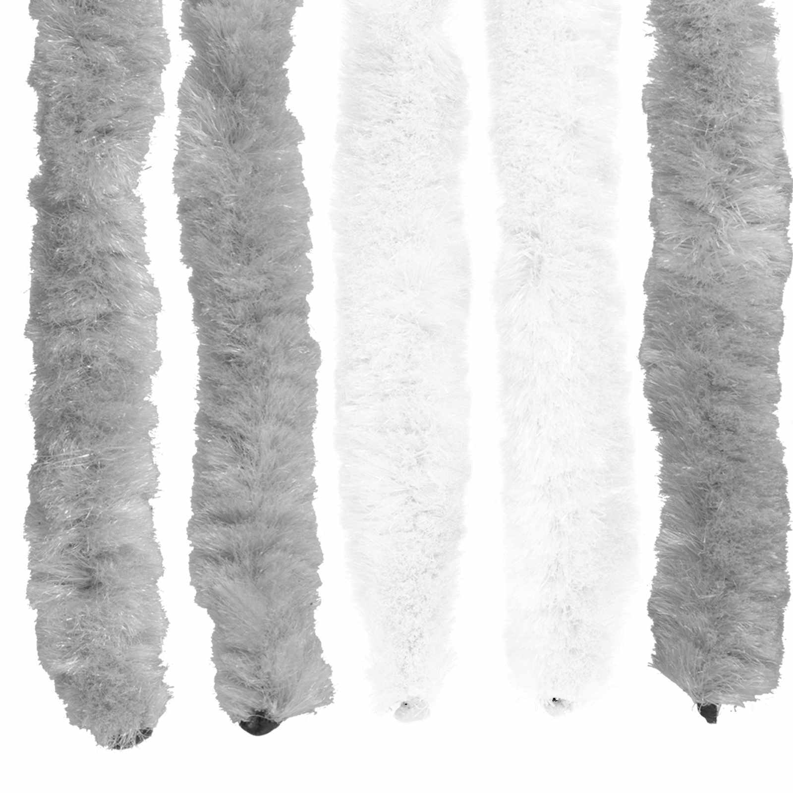 Insect gordijn Chenille Grijs en Wit 100 x 230 cm 100% PP is nu te koop bij PeponiXL, paradijselijk wonen!