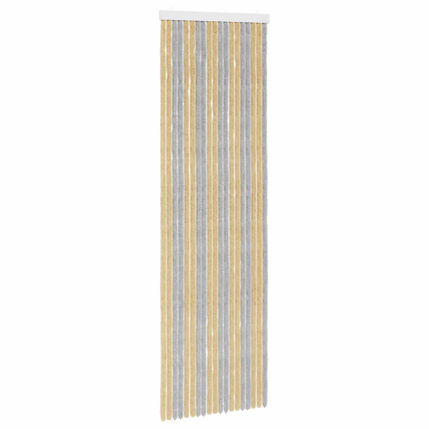 Insecten Gordijn Chenille Grijs en Beige 56 x 185 cm 100% PP is nu te koop bij PeponiXL, paradijselijk wonen!