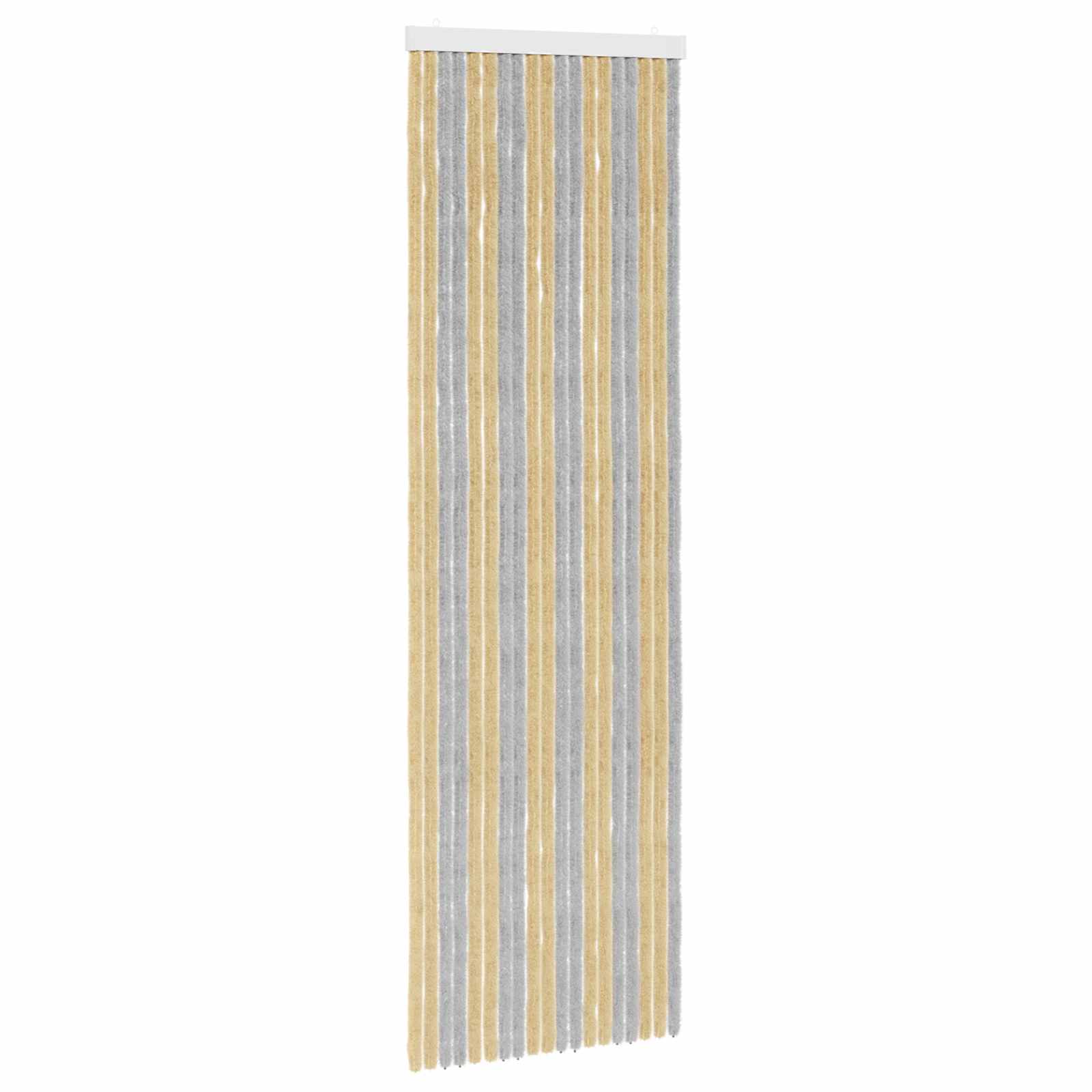 Insecten Gordijn Chenille Grijs en Beige 56 x 185 cm 100% PP is nu te koop bij PeponiXL, paradijselijk wonen!
