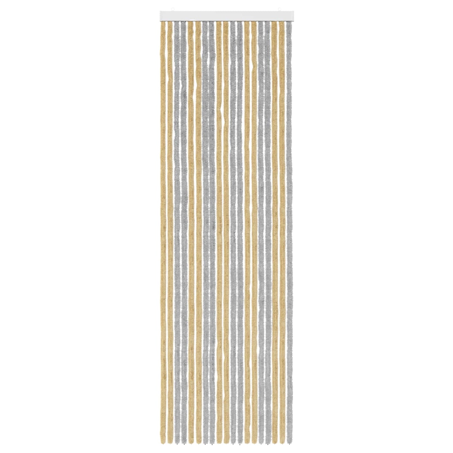 Insecten Gordijn Chenille Grijs en Beige 56 x 185 cm 100% PP is nu te koop bij PeponiXL, paradijselijk wonen!