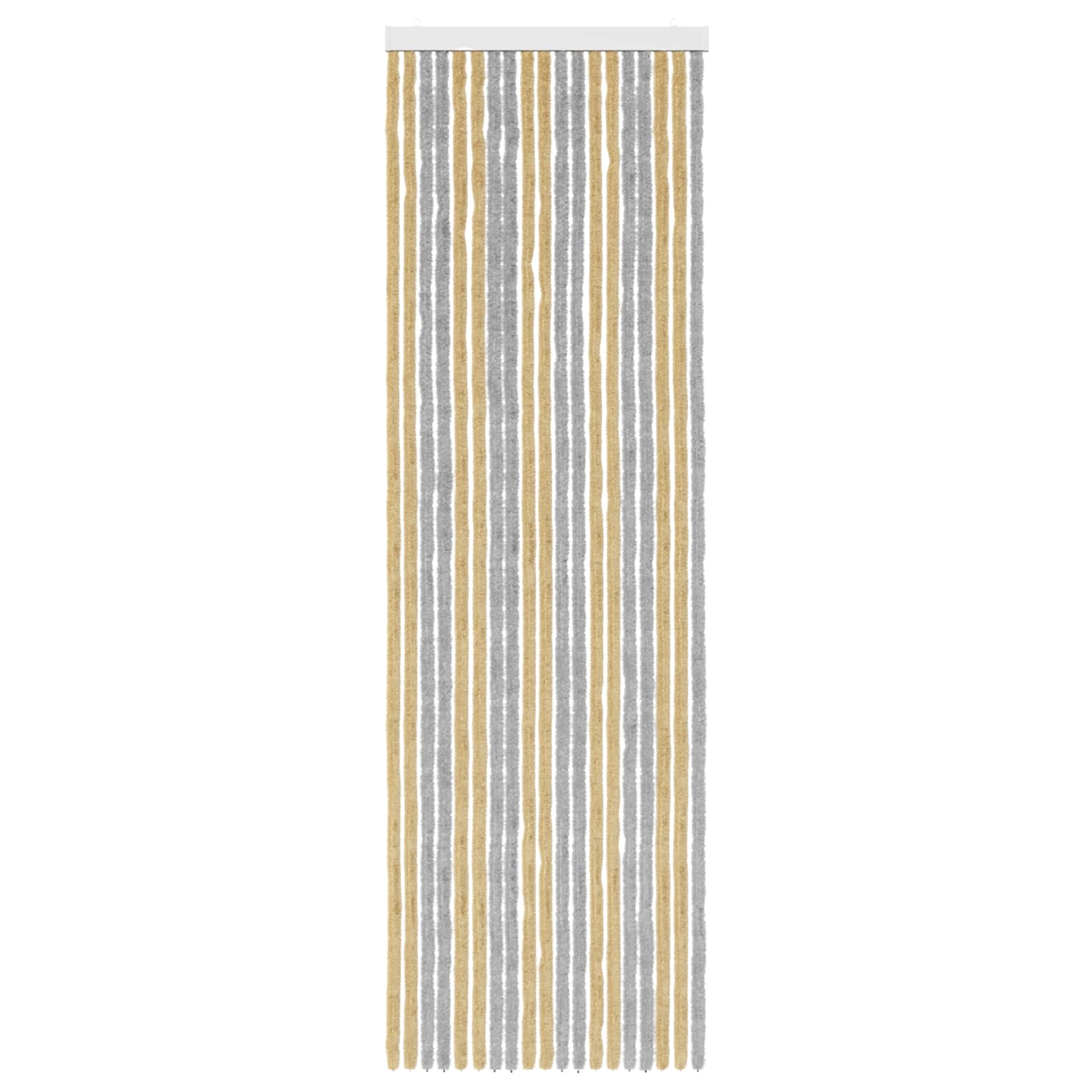 Insecten Gordijn Chenille Grijs en Beige 56 x 185 cm 100% PP is nu te koop bij PeponiXL, paradijselijk wonen!