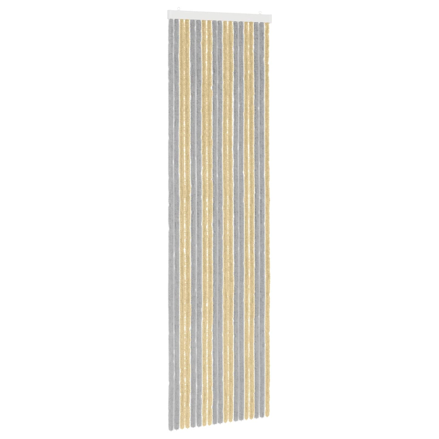 Insecten Gordijn Chenille Grijs en Beige 56 x 200 cm 100% PP is nu te koop bij PeponiXL, paradijselijk wonen!
