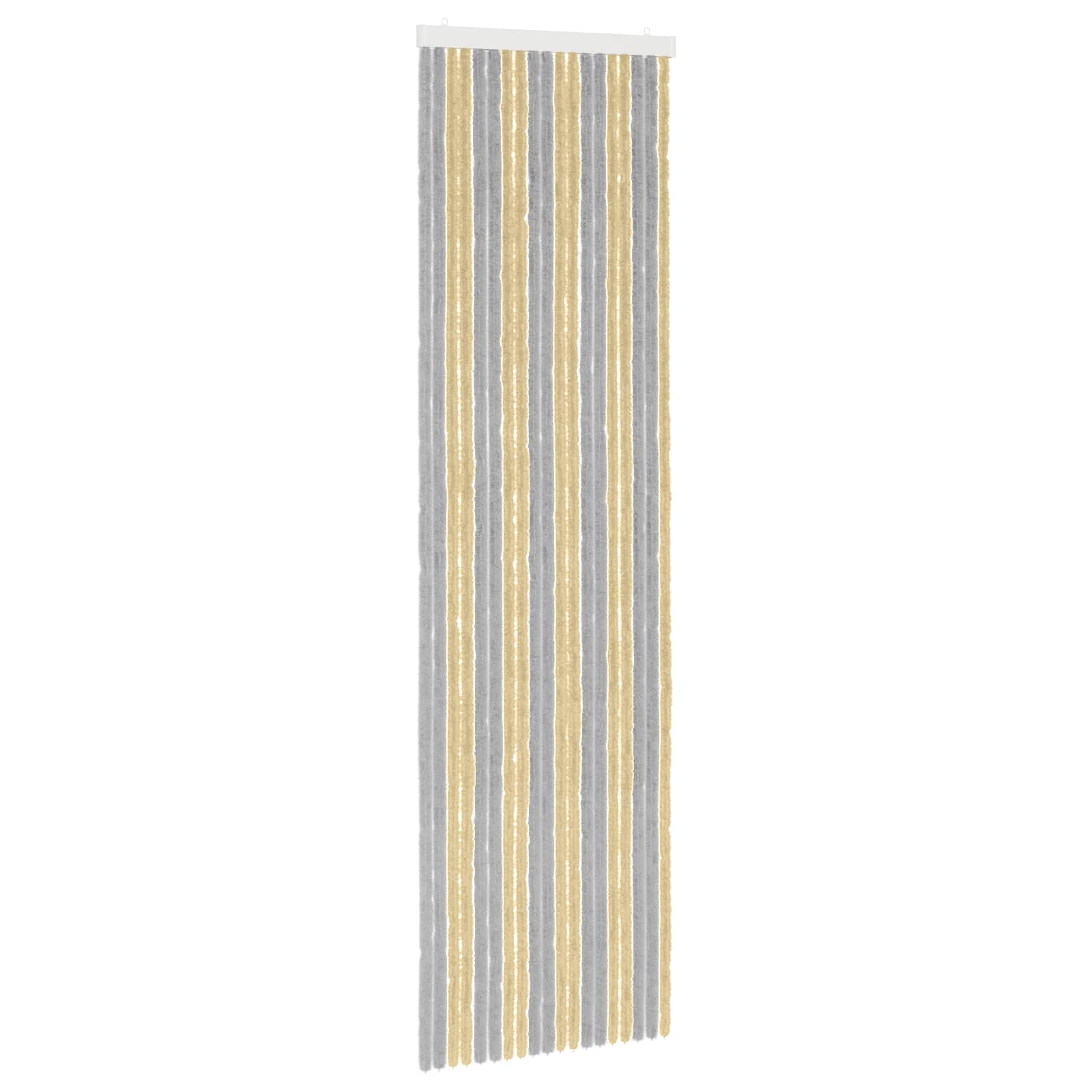 Insecten Gordijn Chenille Grijs en Beige 56 x 200 cm 100% PP is nu te koop bij PeponiXL, paradijselijk wonen!