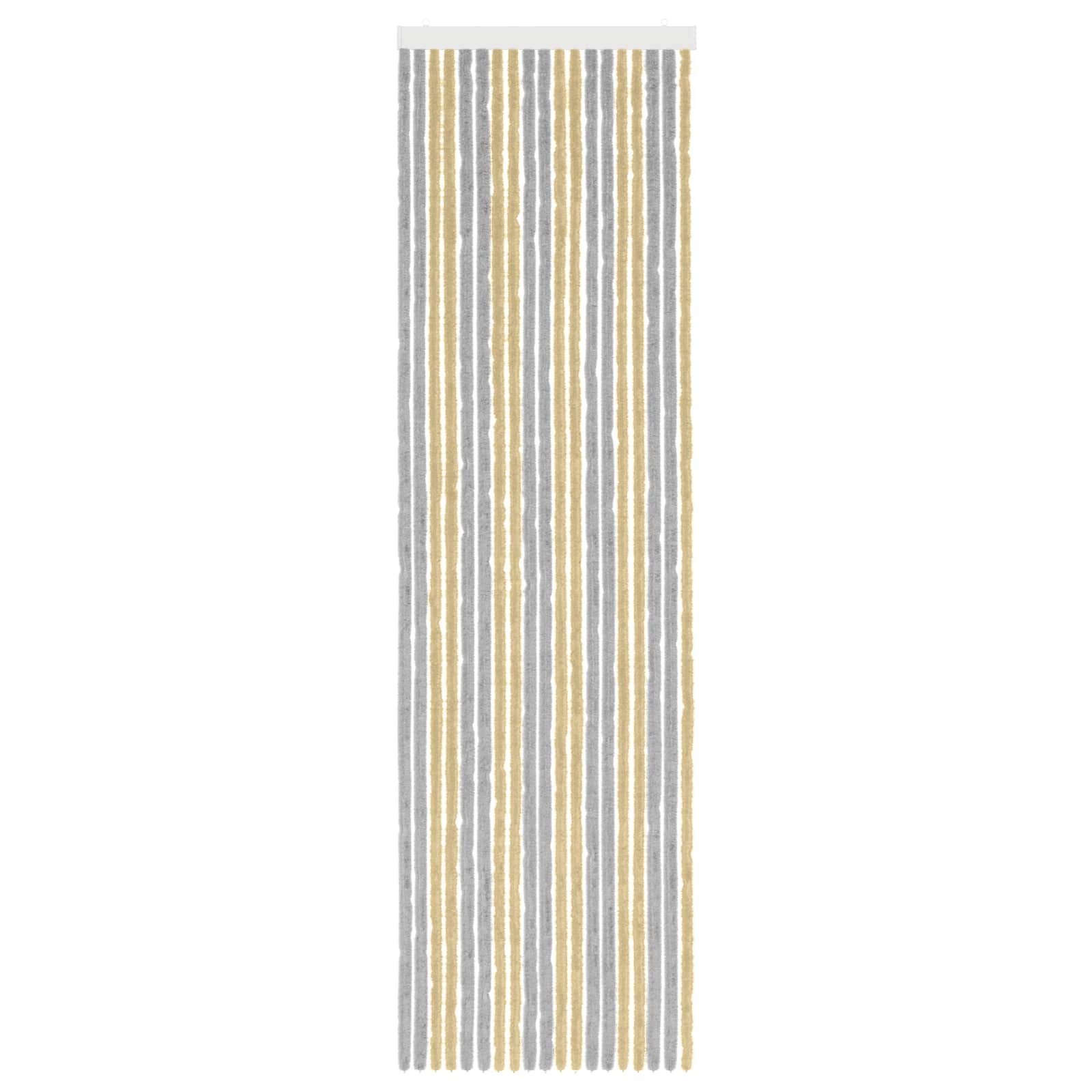 Insecten Gordijn Chenille Grijs en Beige 56 x 200 cm 100% PP is nu te koop bij PeponiXL, paradijselijk wonen!