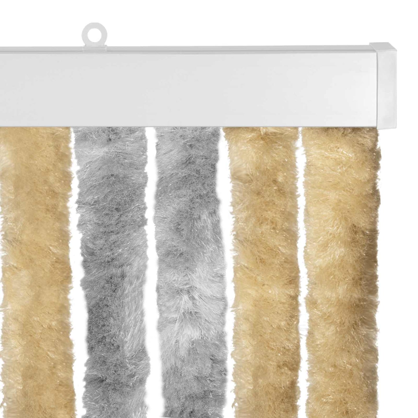 Insecten Gordijn Chenille Grijs en Beige 90 x 200 cm 100% PP is nu te koop bij PeponiXL, paradijselijk wonen!