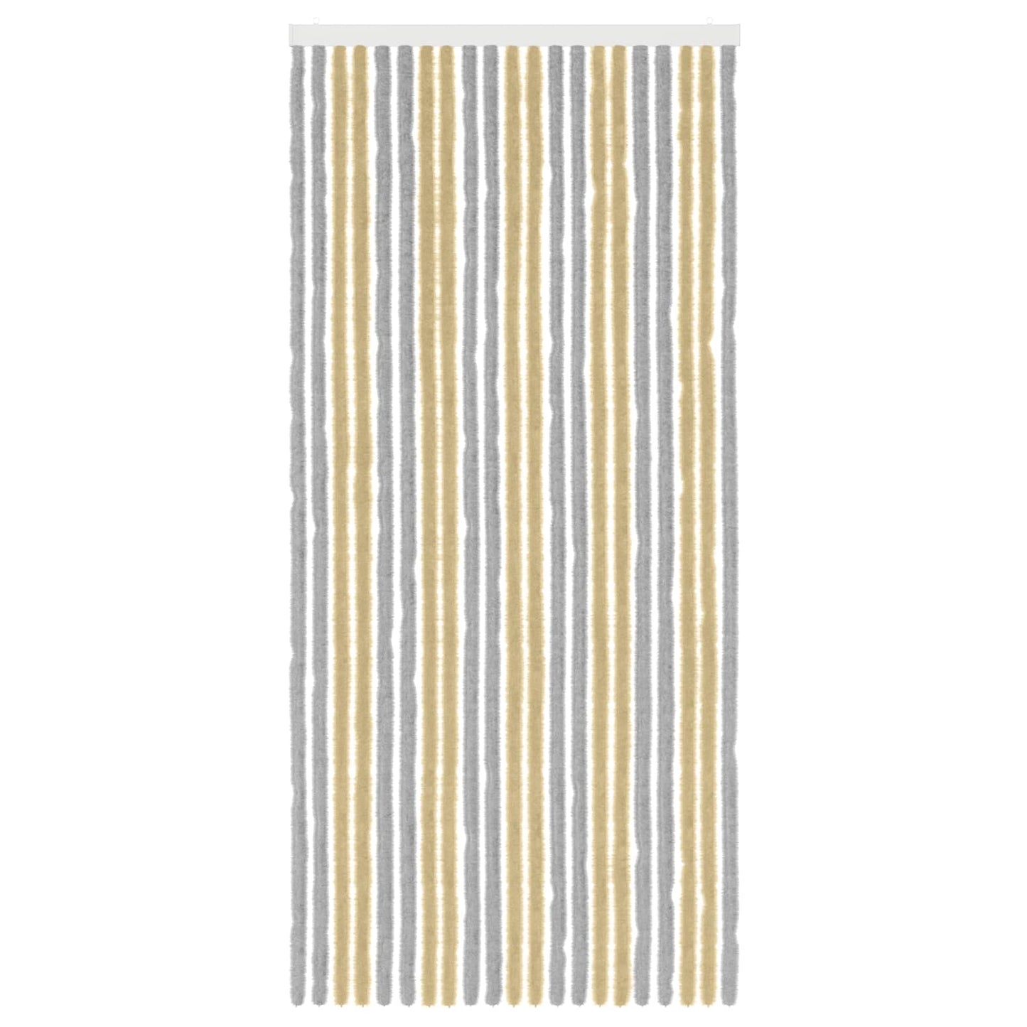 Insecten Gordijn Chenille Grijs en Beige 90 x 200 cm 100% PP is nu te koop bij PeponiXL, paradijselijk wonen!